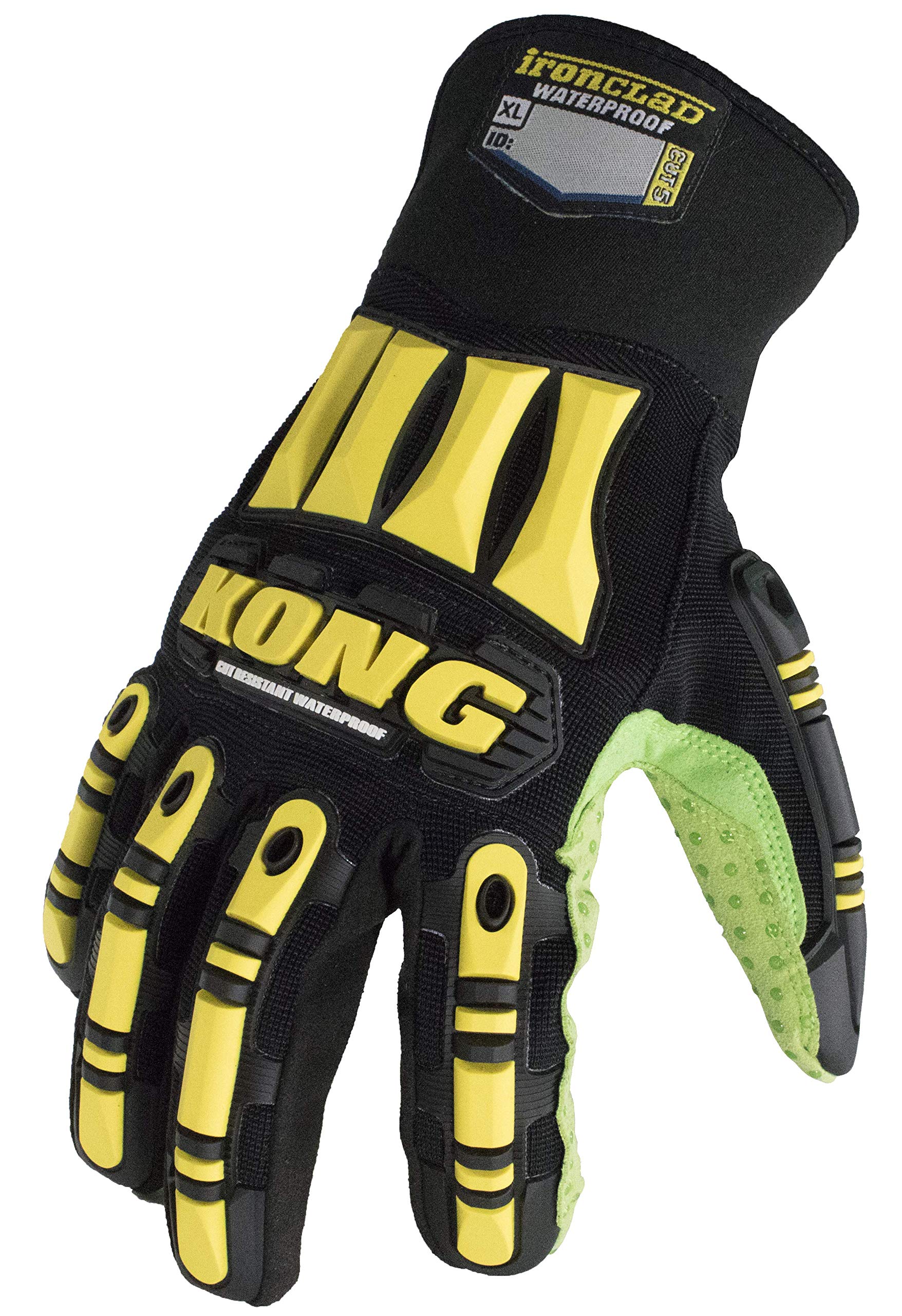 Ironclad SDX2WC-04-L SAFETY Impact Gloves, Large, Black/Yellow/Green