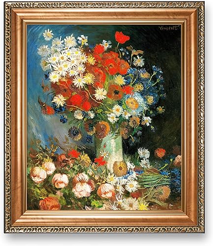 Miniatura 1115 de A&T ARTWORK The Starry Night de Vincent Van Gogh. Tamaño del marco: 36 x 30 pulgadas, tamaño de la imagen: 30 x 24 pulgadas, reproducciones clásicas