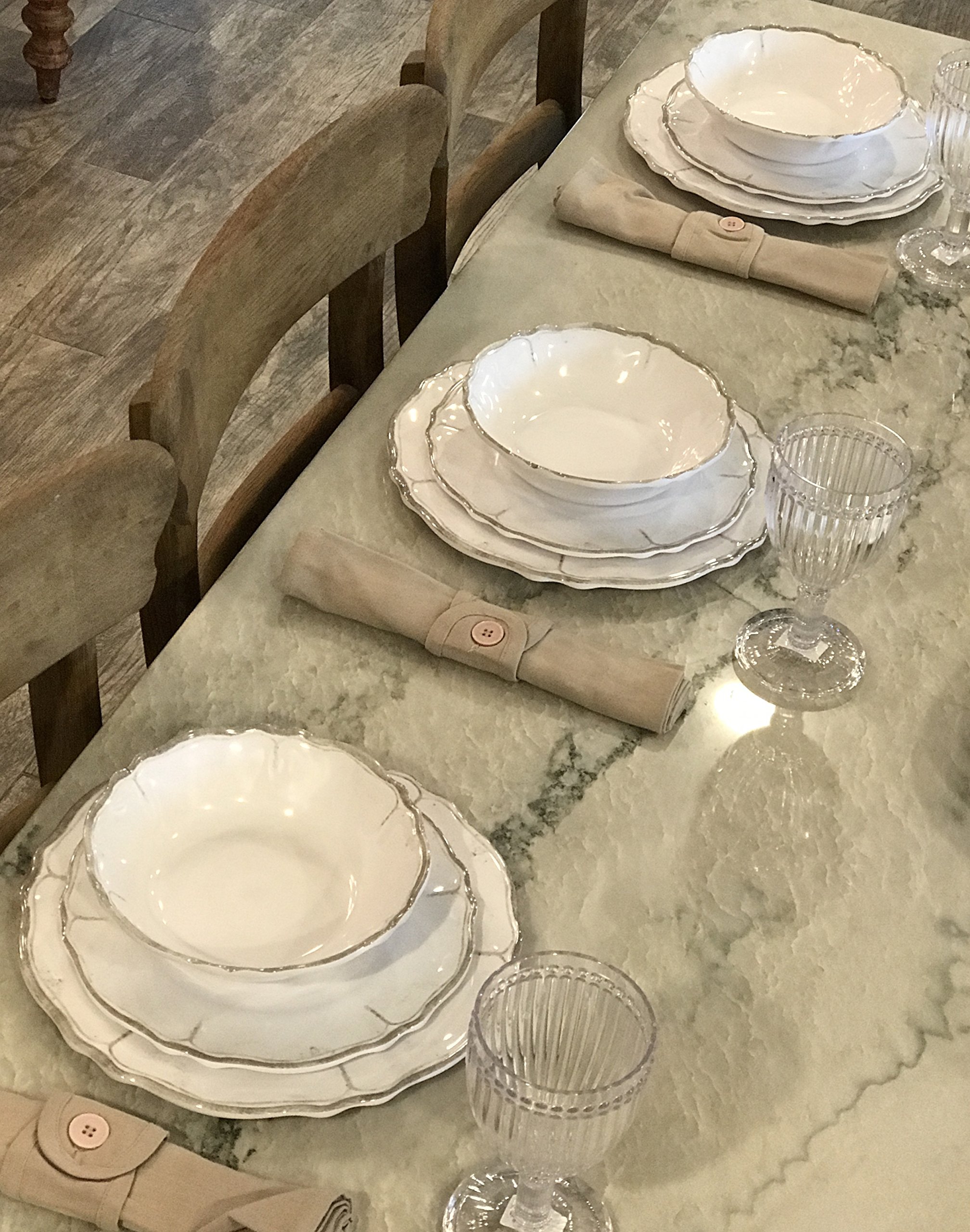 Amazon.co.jp: Le Cadeaux Rustica アンティークホワイトメラミン食器