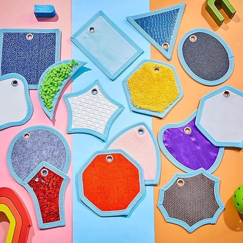 Miniatura 7 de Haull 15 tapetes sensoriales para suelo de baldosas, paneles de pared, varios texturados, para niños pequeños, preescolar, juguete táctil educativo,