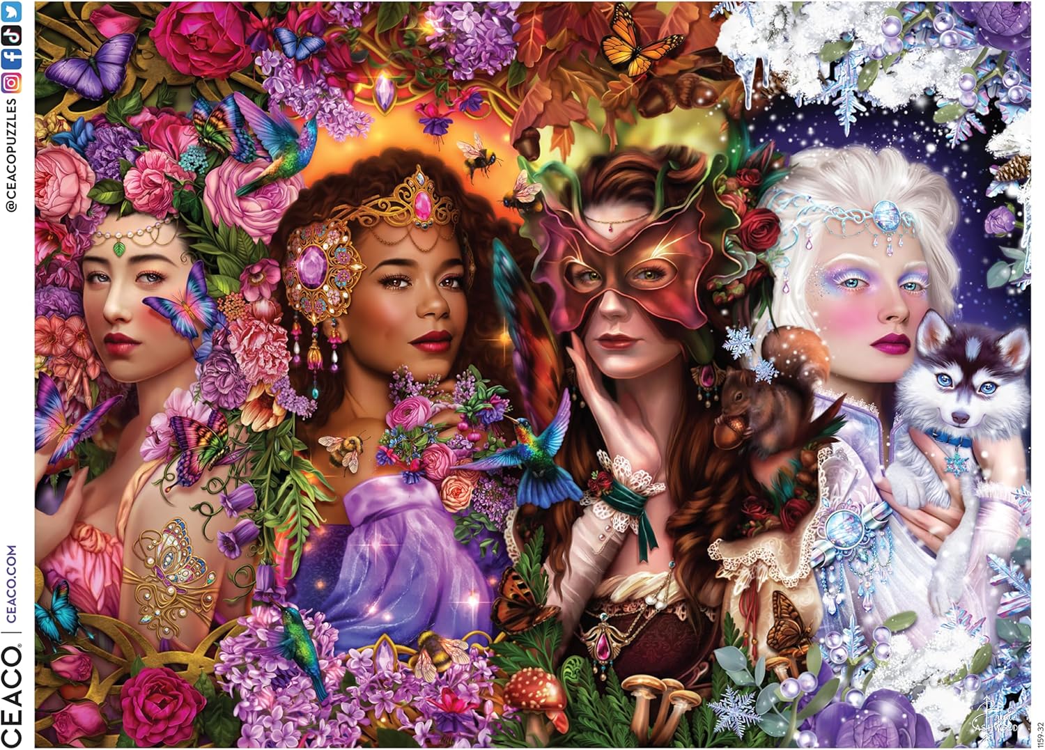 Ceaco - Glitter - Fairy Queens - 750 Piece Jigsaw Puzzle