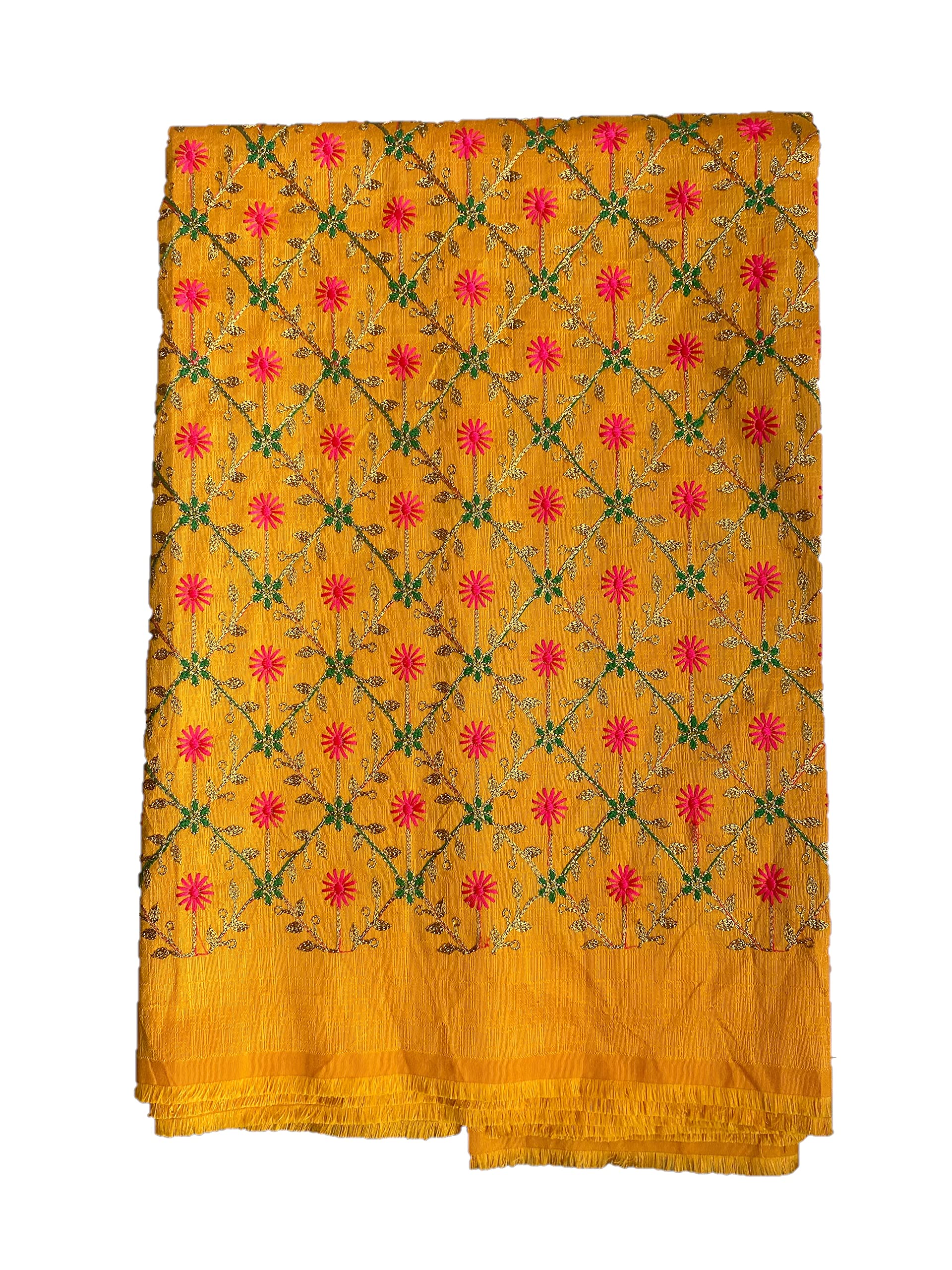 Women Blouse Piece (Unstitched) Heavy Embroidery Golden Work1Mtr blouse matrials-image-21