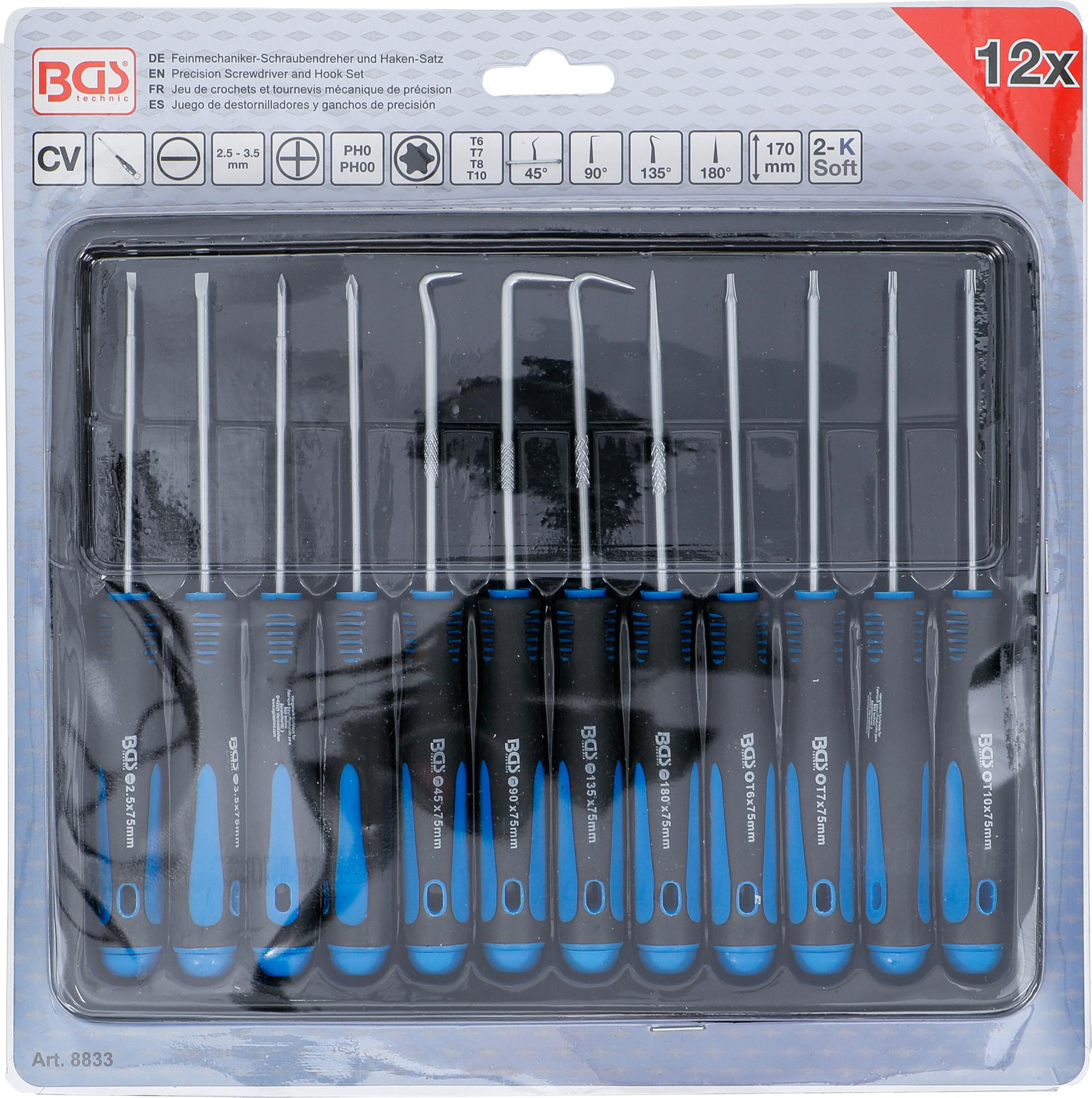 Amazon.com: BGS Precision Screwdriver and Hook, Set 12 Pieces