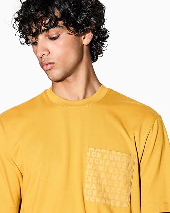Armani Exchange Men's Flocked Logo Pocket Tee