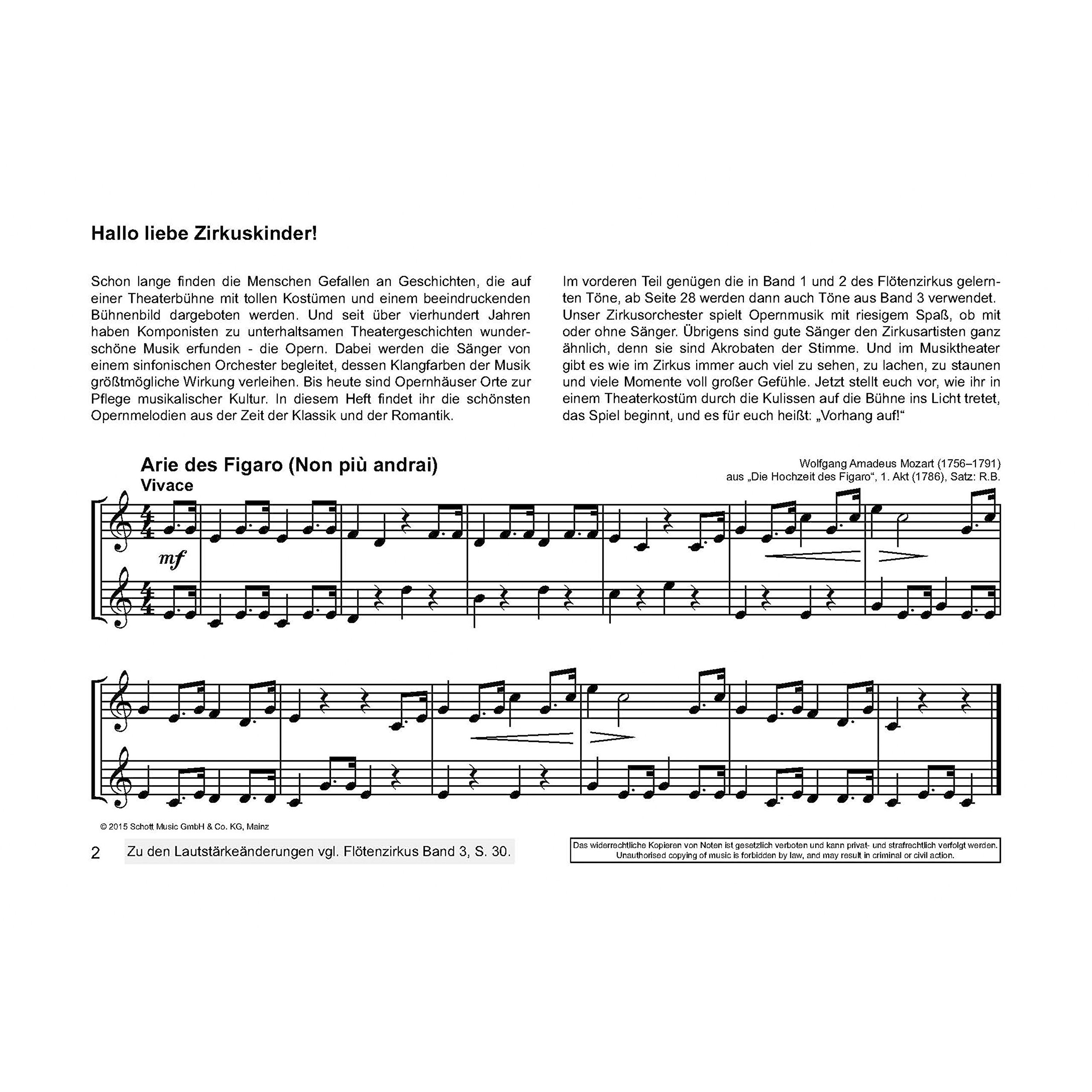 Vorhang auf im Flötenzirkus: Die schönsten Melodien aus Klassik und Romantik. 1-2 Sopran-Blockflöten.