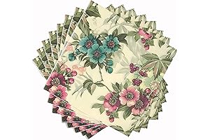 WallyE Shabby Chic Floral Paper Napkins, Mint Floral Decoration