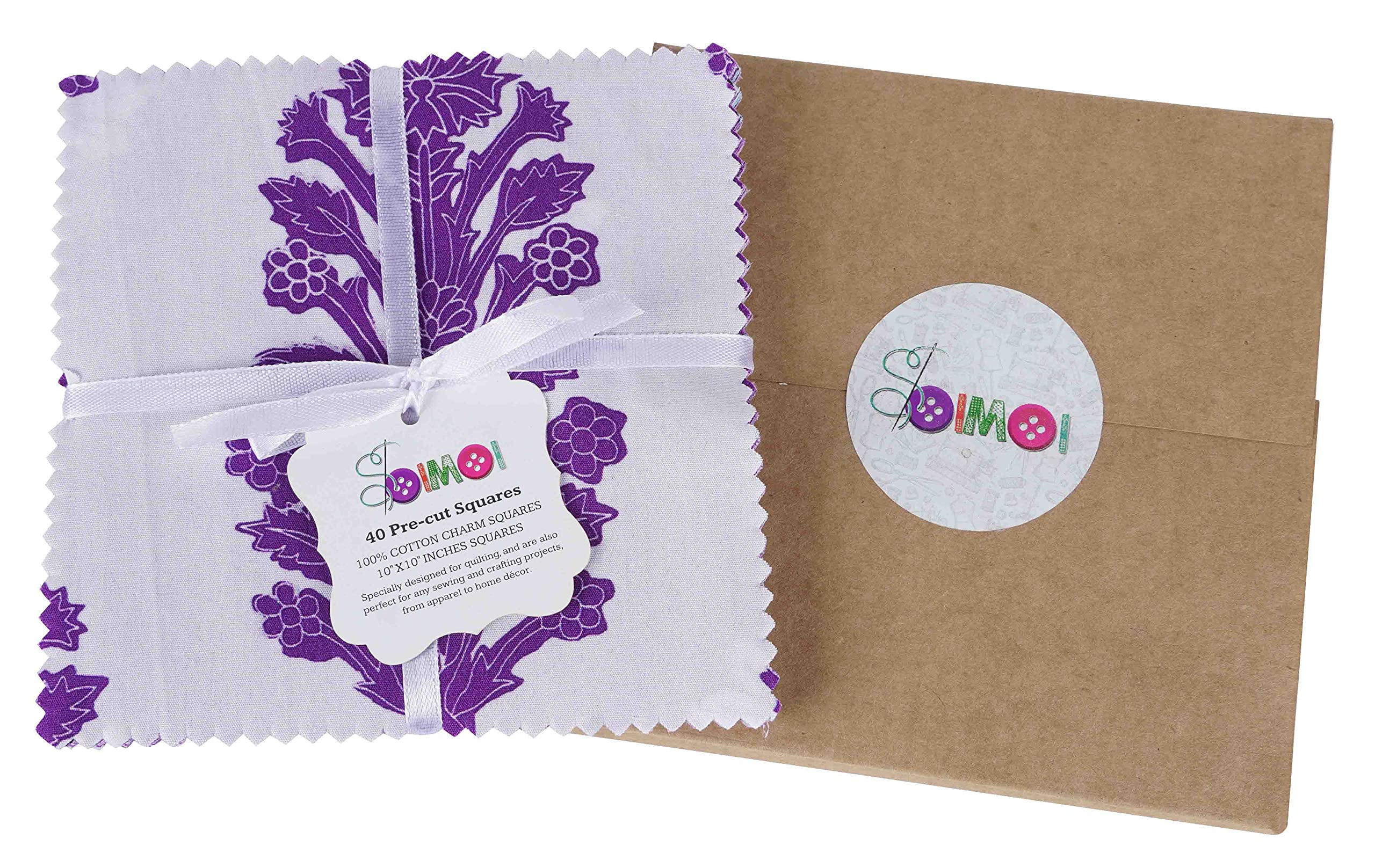 Soimoi Pret 10-Pollici Stampe Tessuto In Cotone Bundle Trapunti Quadrati Quadrati Charm Pack Fai Da Te Patchwork Per Cucito
