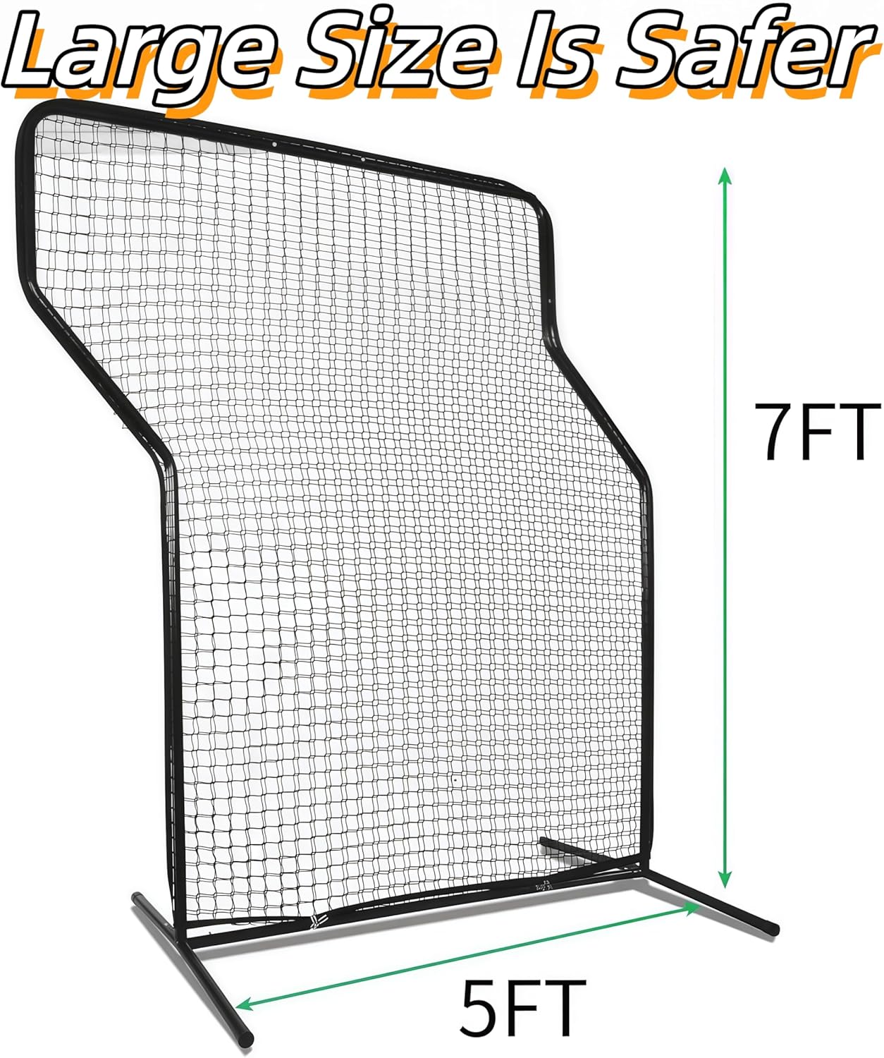 PGL Baseball Z Screen Replacement Net - 7x7 Heavy Duty Softball Pitching Protector - Thick Mesh for Outdoor Hitting Practice - Backyard Field Training for Youth Adult
