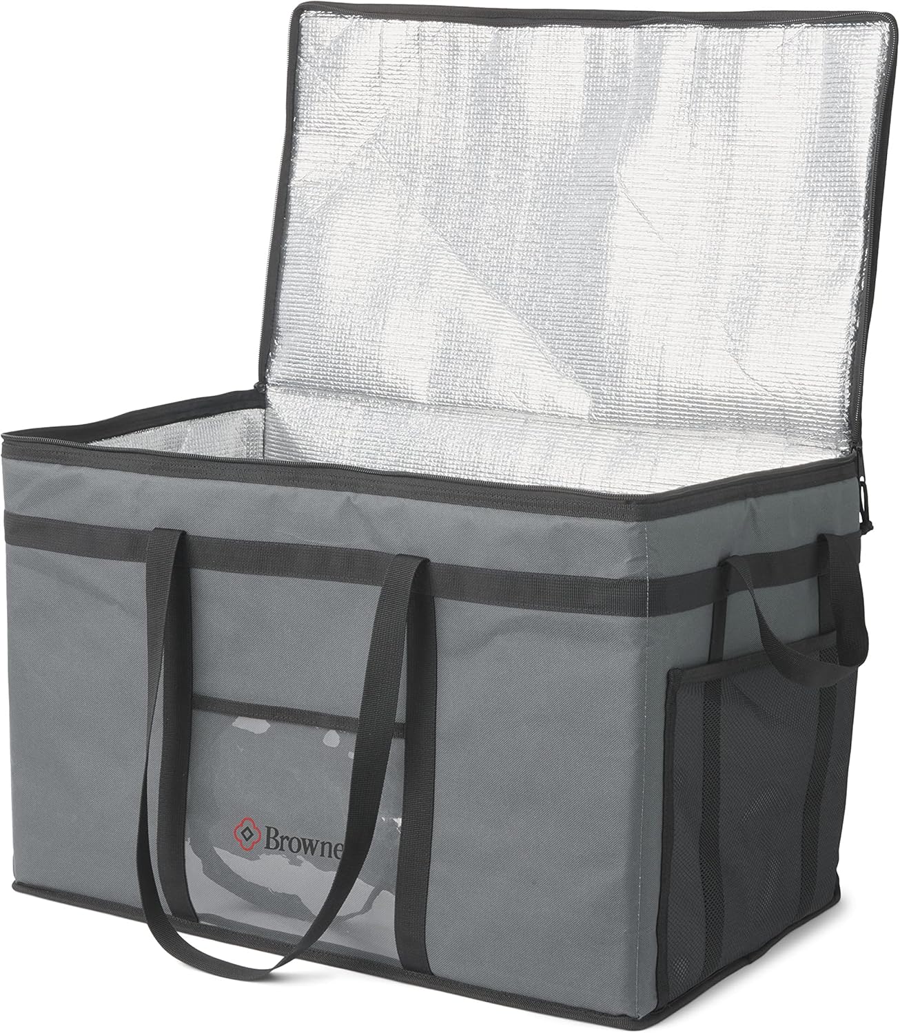 Browne Foodservice Insulated Delivery Bag 23" x 15" x 14", 600D Polyester, 2-Pack