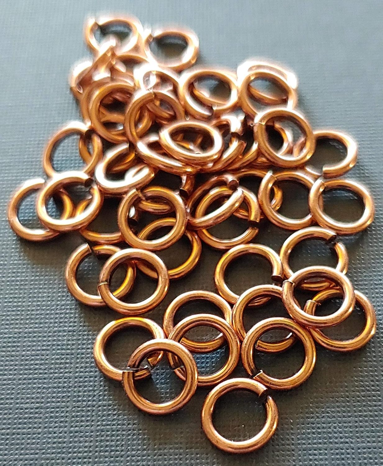 SNAPEEZ The Ultra Secure No Solder Jump Ring - SNAPEEZ II Antique Copper ULTRAPLATE Ring Hard Open Jump 8mm Heavy Gauge (Pk 50). Choose Bulk Packaging Size. Made in USA. (1)