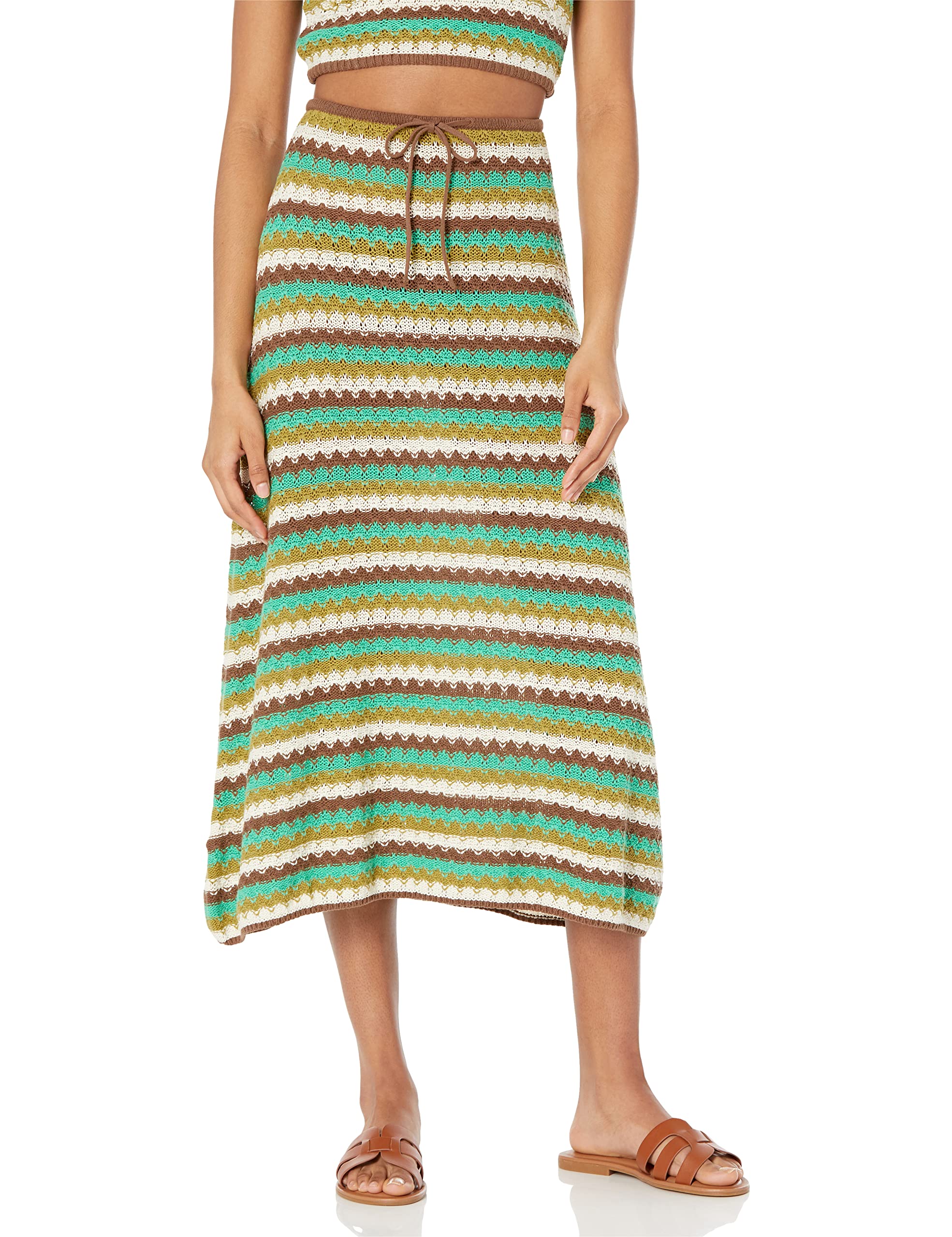 The DropWomen's Lyra Multi Color Crochet Midi Skirt