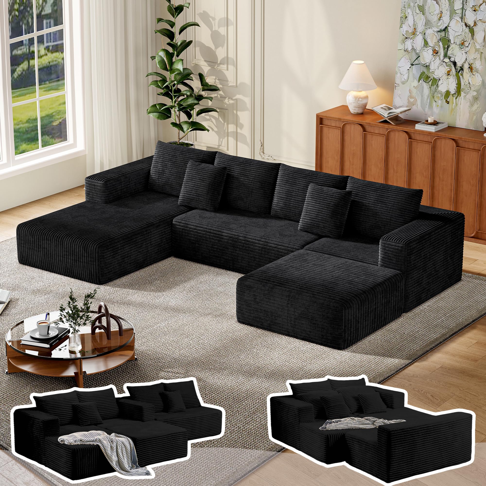 MoonSpeak 133 Boneless Cloud Sectional