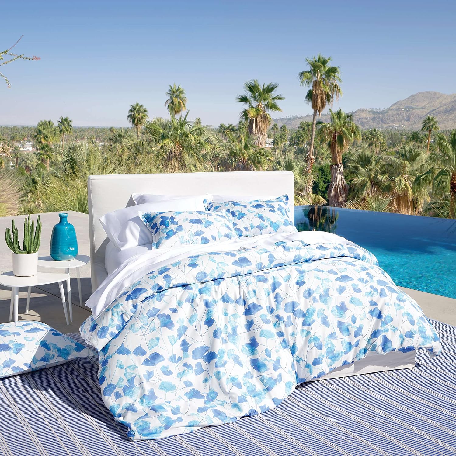 Pine Cone Hill Silken Solid White Sheet Set, Queen Size, White Solid Pattern