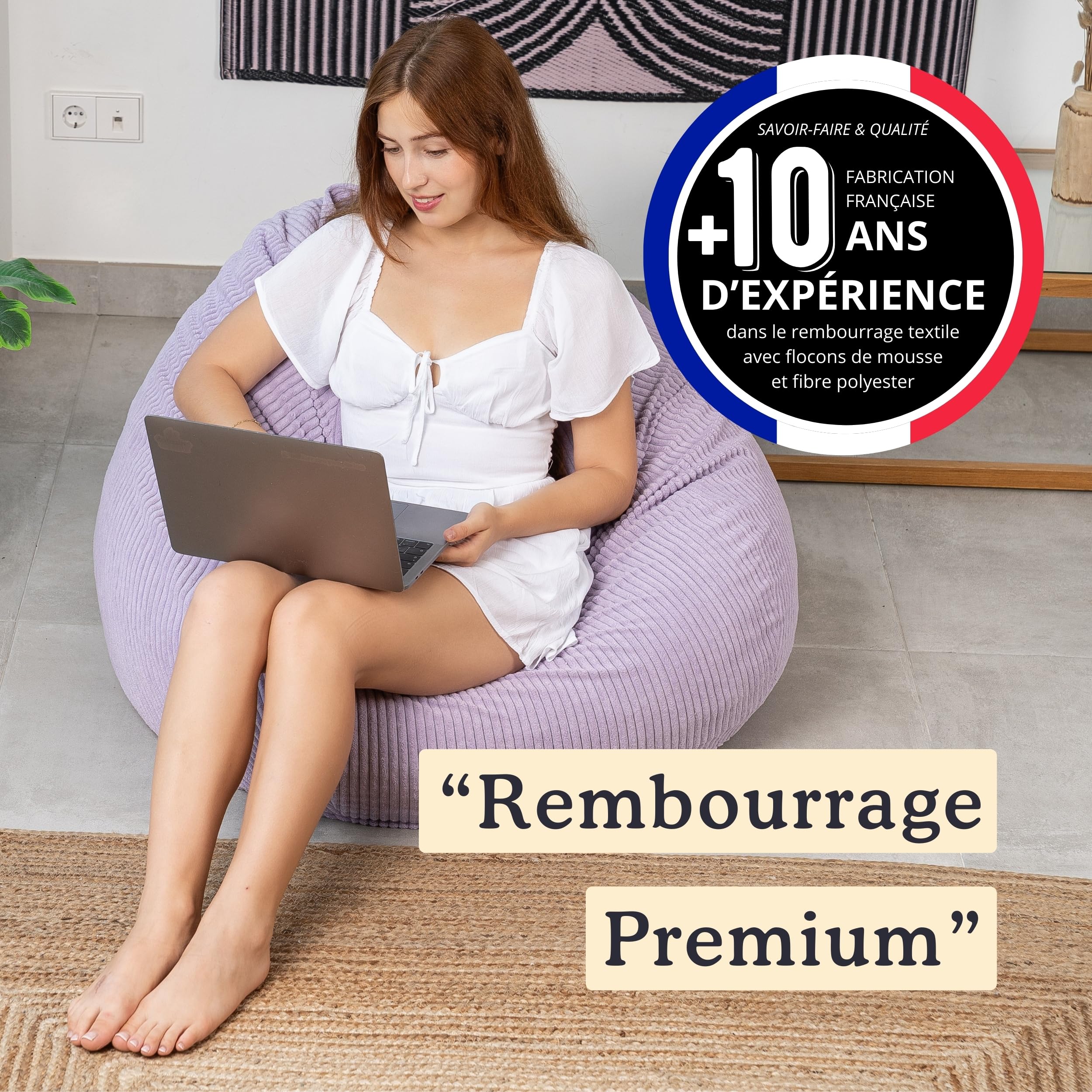 Bananair - Mousse de Rembourrage en Flocons 1000 Litres, pour Canapé, Coussin, Pouf, Peluche (18kg)