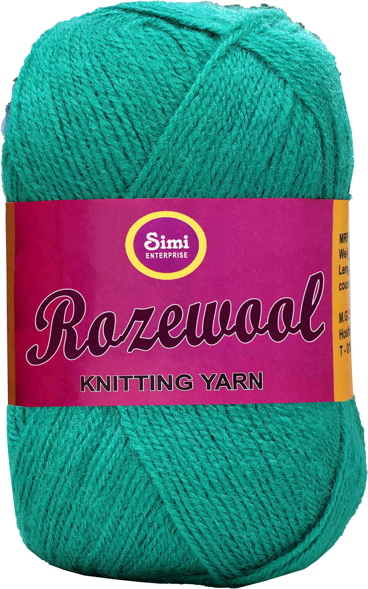 VARDHMAN Rosemary Teal 400 GMS Wool Ball Hand Knitting Wool/Art Craft Soft Fingering Crochet Hook Yarn, Needle Knitting Yarn Thread Dyed-HL Art-GJE