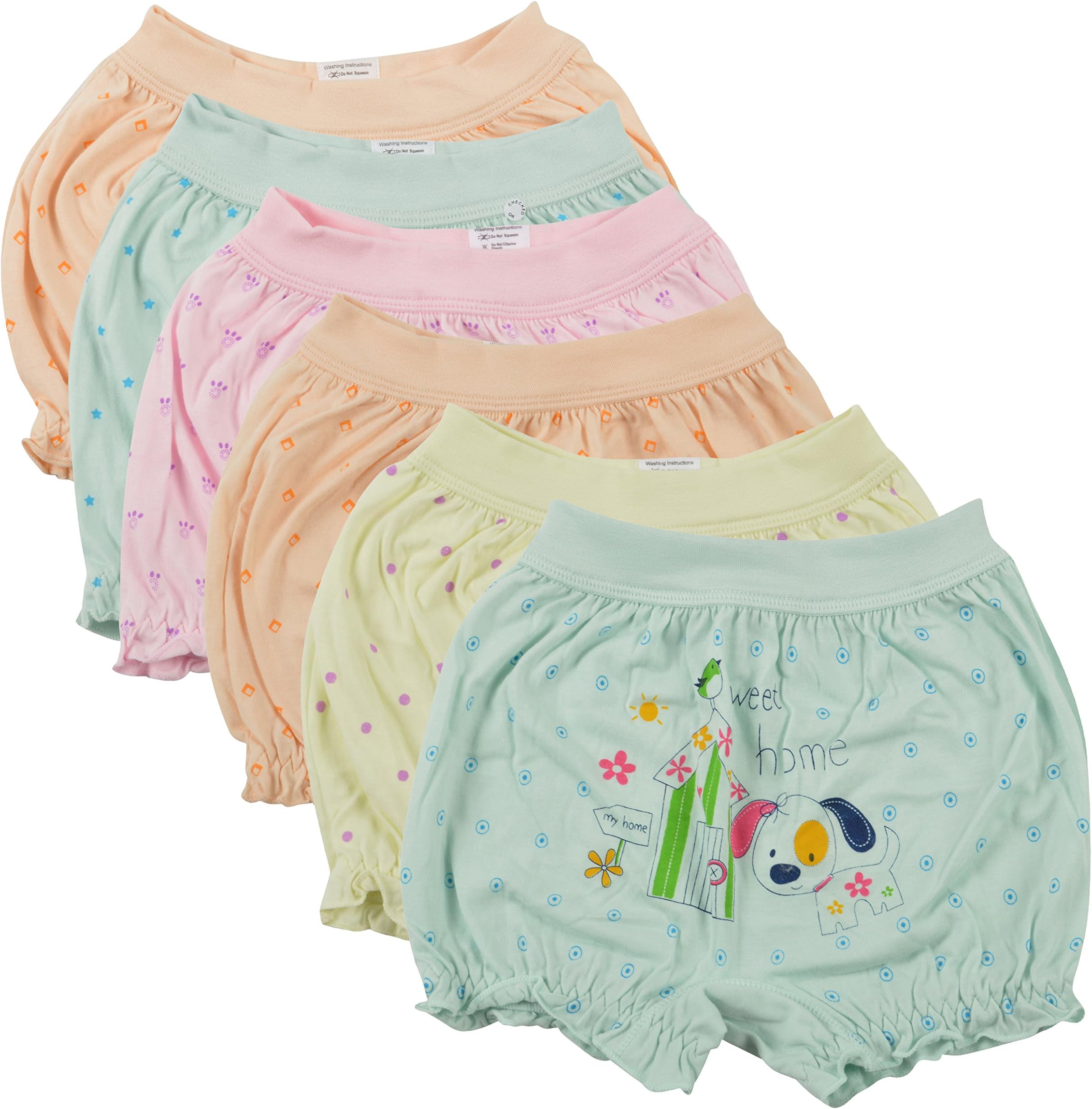 BODYCARE Girls' Cotton Bloomers (Pack of 6)