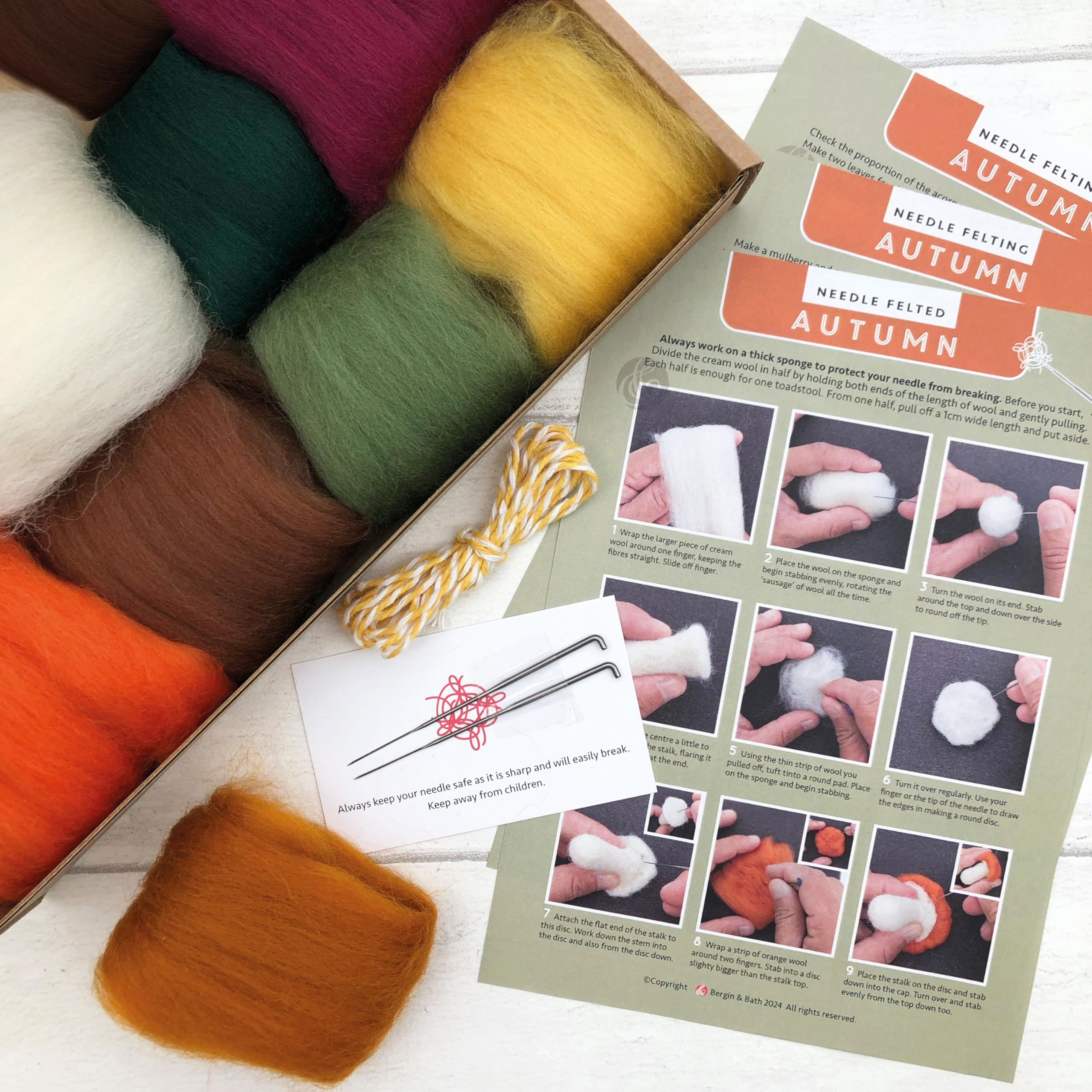Bergin & Bath Needle Felting Kit, Autumn Decorations - Image 4