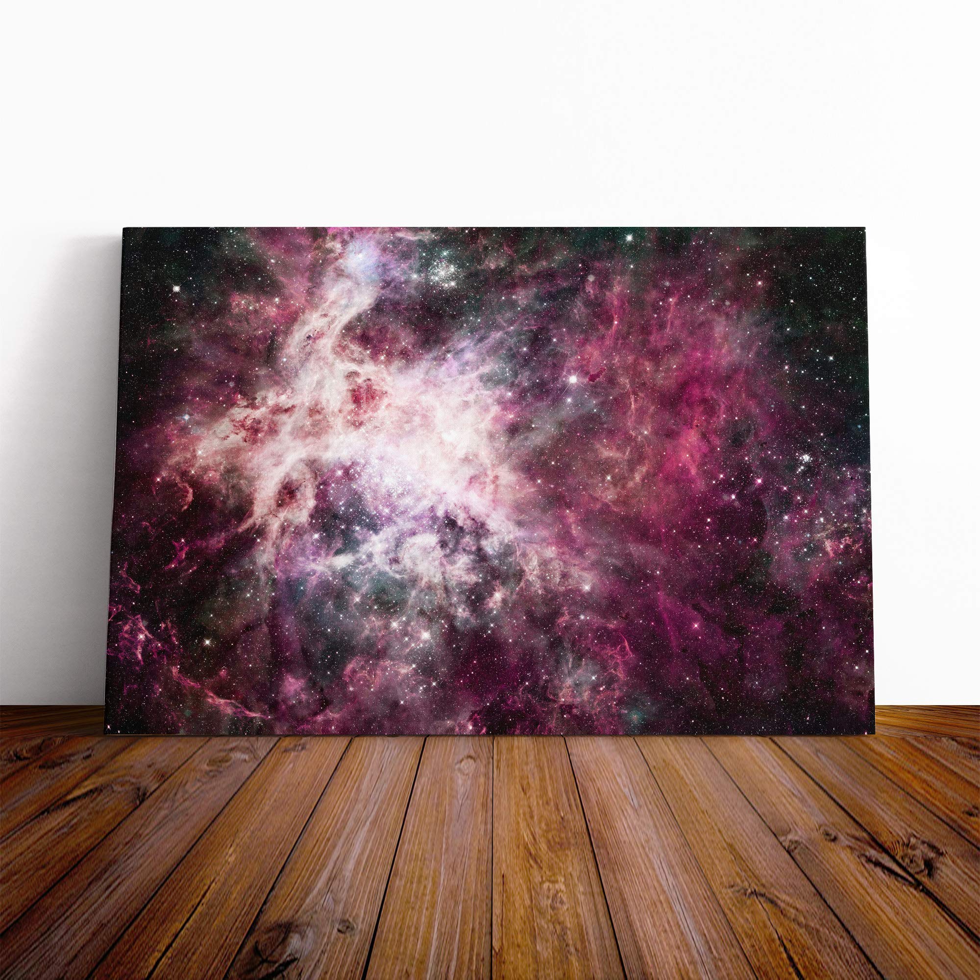 Cosmic Nebula Space Universe Canvas Print | Gallery Wrapped 30mm Frame Wall Art | 24x16 inches | Ready to Hang | Modern Space Picture | Living Room Bedroom Lounge Office