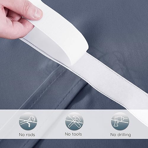 Miniatura 9 de PONY DANCE Cortina 100% opaca para puerta francesa, con aislamiento térmico, cortina de puerta Tricia para ventana de puerta delantera, cortina de