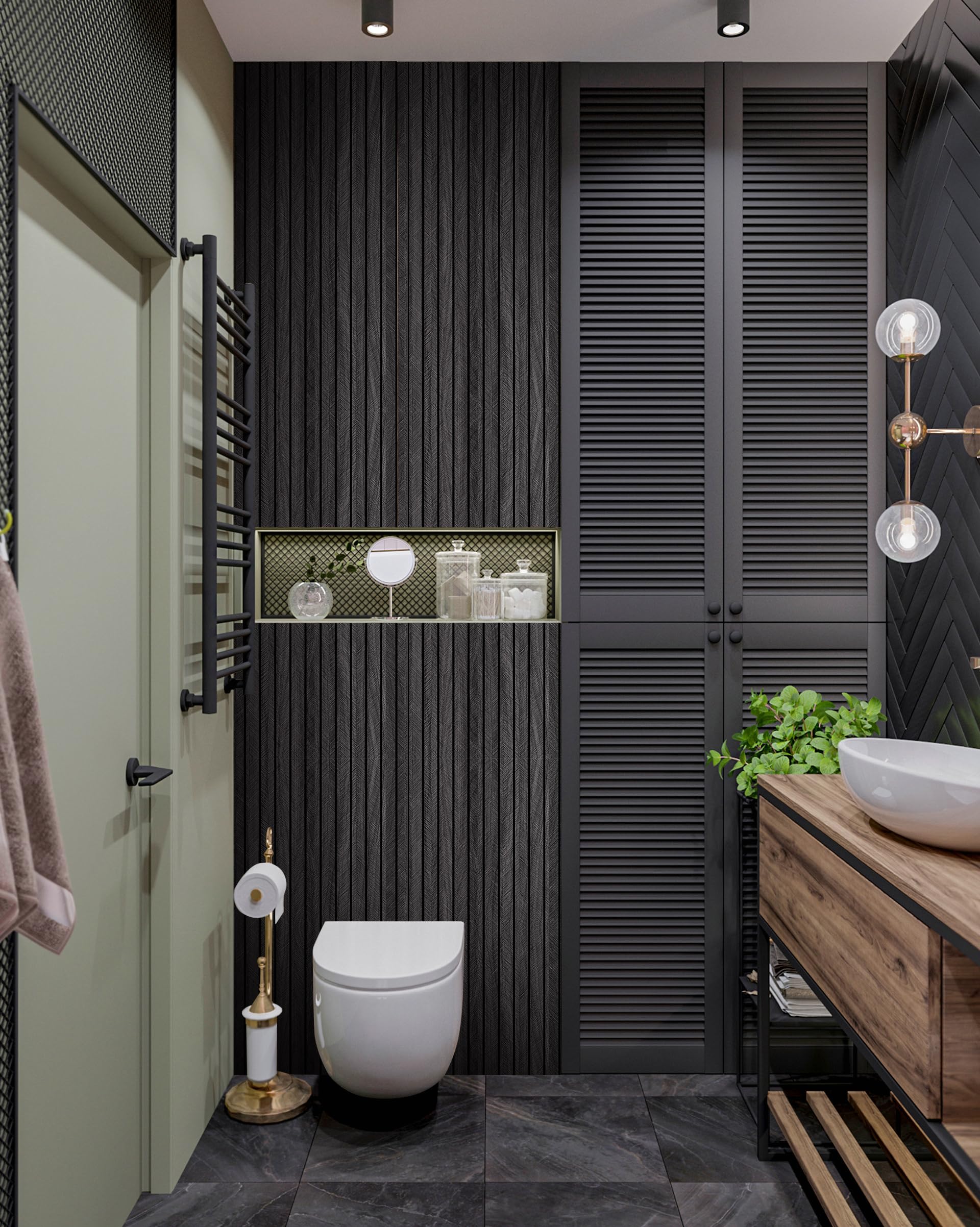 WaveSpace Paneles de pared de listones de madera 3D para despegar y pegar