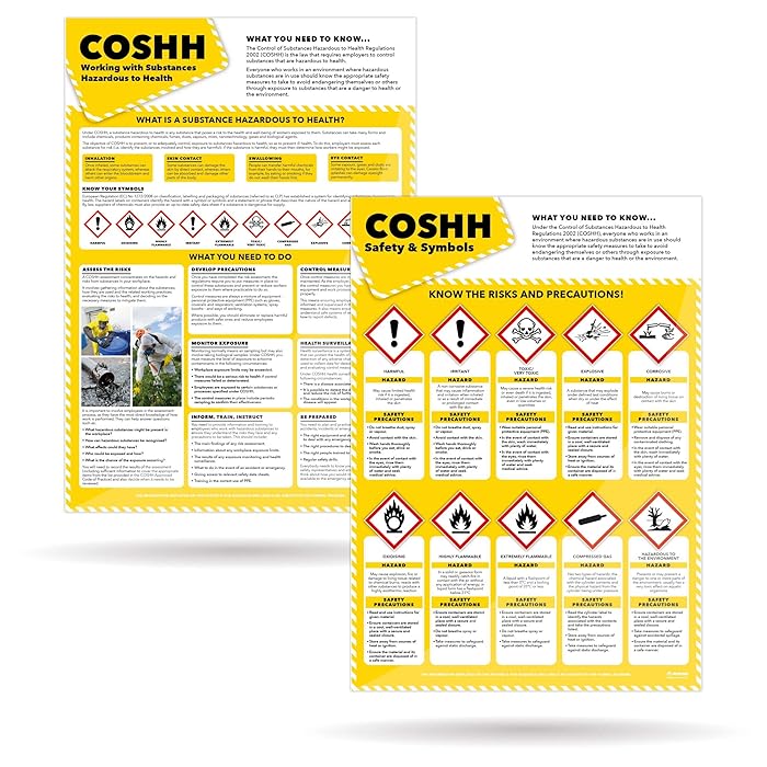 Buy COSHH Safety Posters Set of 2 Health and Safety Posters