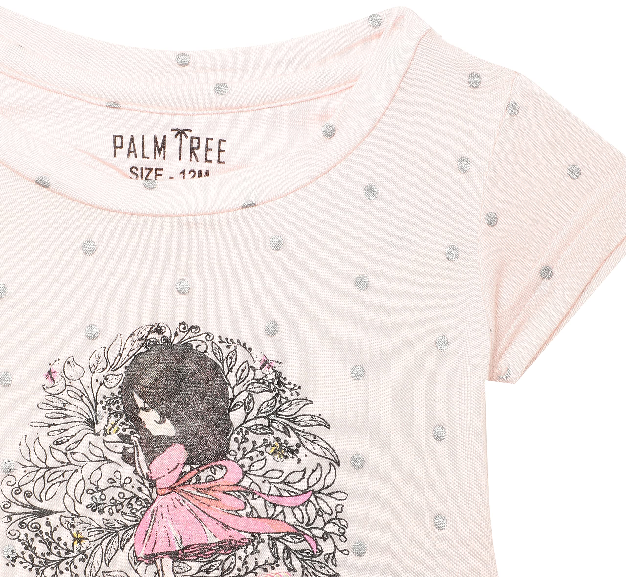 Gini & Jony Palm Tree Baby Girl's Cotton Knitwear (131246520112 C450_Desert Flower_12M | 9-12 Months) Pink 1