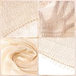 Nydotd Women Summer Cotton Linen Scarf Crinkle Long Beach Shawl Wrap hijab with Fringe
