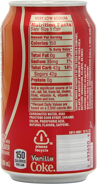 Coca Cola Vanilla Flavoured Drink 355 ml (Pack of 12)