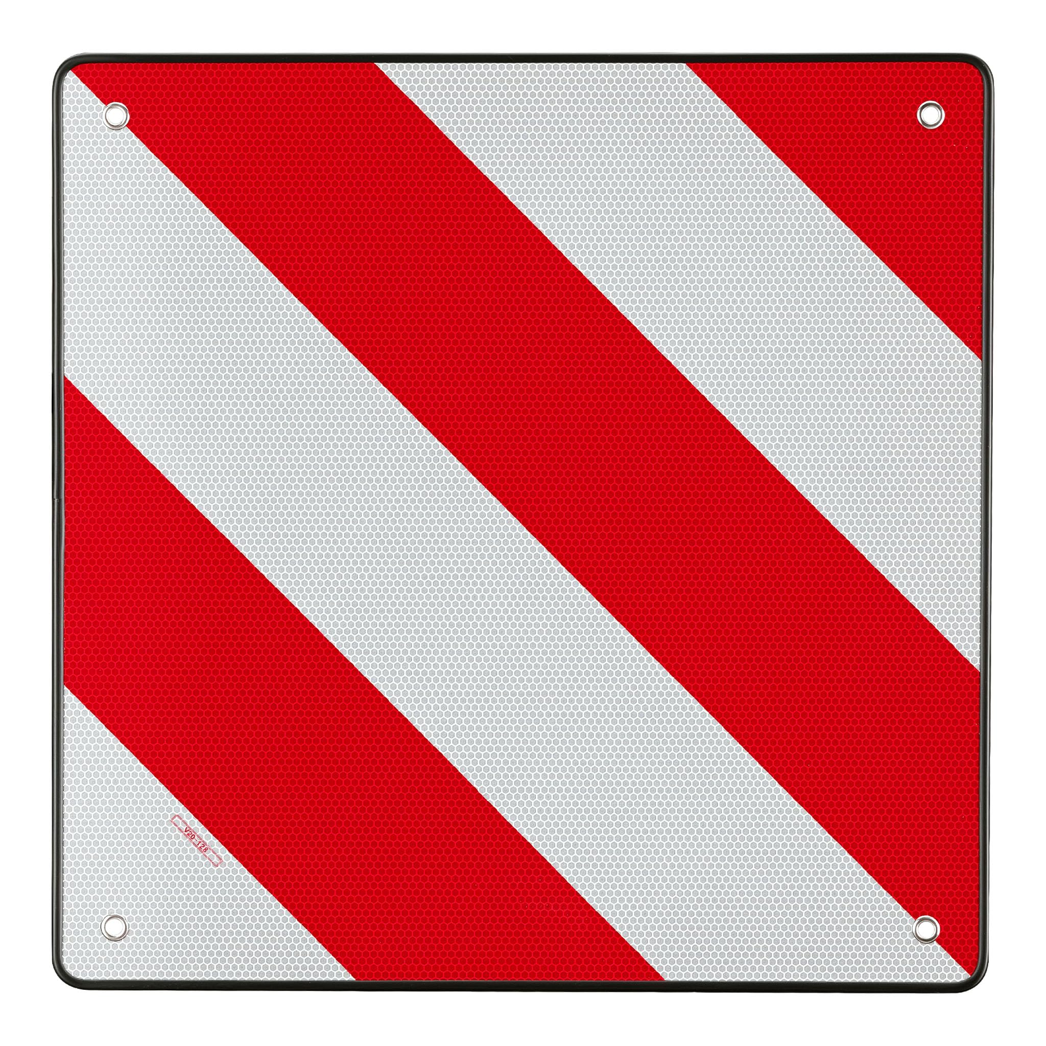 Wiltec Pannello per carichi sporgenti Spagna Alluminio 500x500mm, Riflettente, per Portapacchi Posteriore