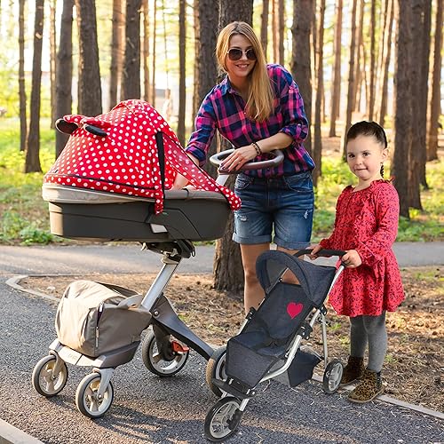 Miniatura 9 de Cochecito de muñeca para muñecas  Cochecito de juguete para niñas de 3 años  Cochecito de bebé para muñecas, cochecito de bebé para muñecas,