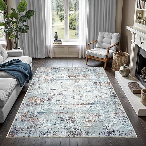 GLN Rugs - Alfombra lavable a máquina para sala de estar, dormitorio, cuarto de baño, cocina, impresión persa vintage decoración del hogar, GLN Rugs - Alfombra lavable a máquina para sala de estar, dormitorio, cuarto de baño, cocina, impresión persa vintage decoración del hogar,