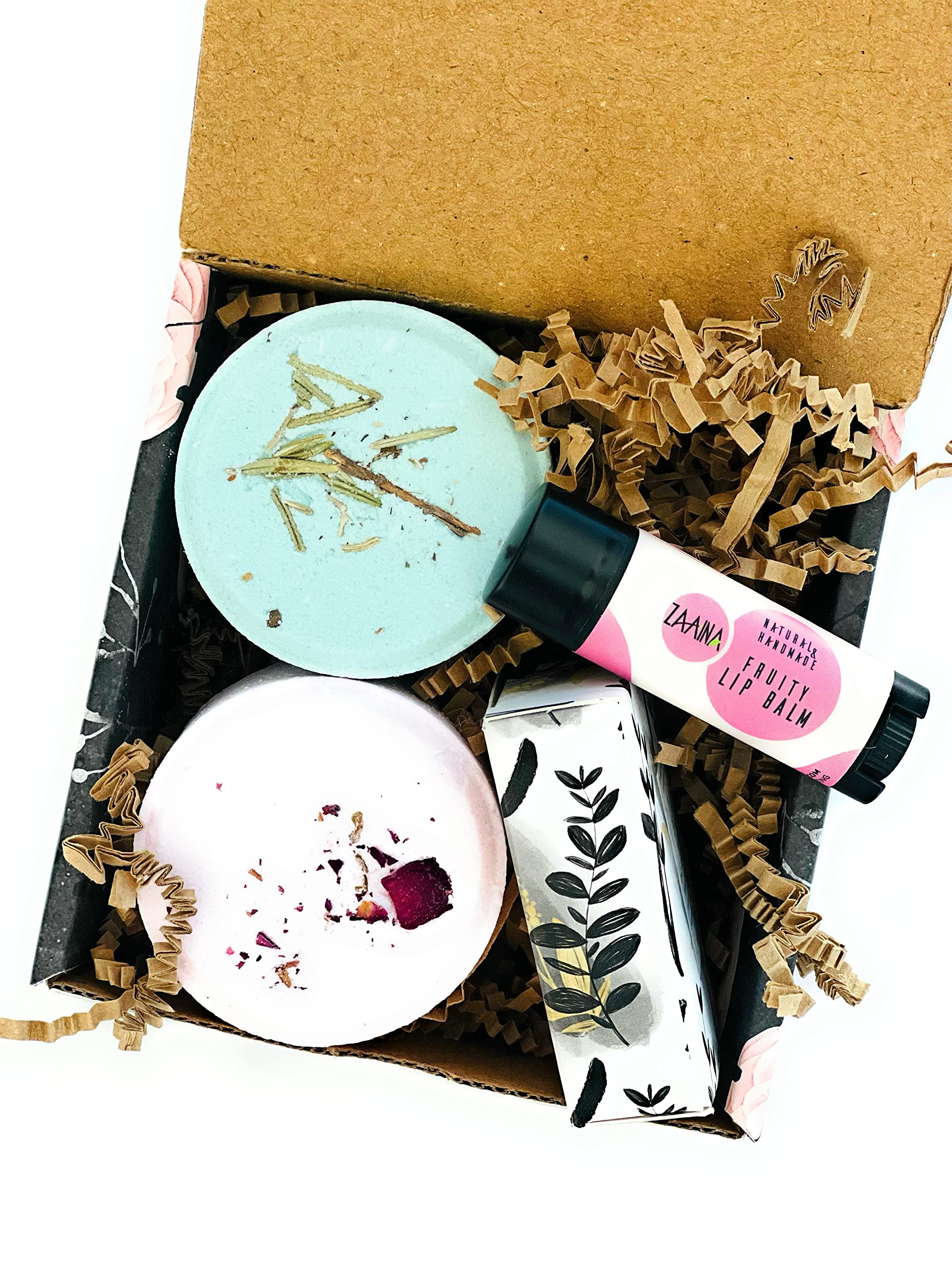 Bath Gift Set for Women, Christmas Stocking Stuffers, Relaxing Aromatherapy Bath and Body Package includes Shower Steamer, Travel Soap and Lip Balm, Spa Gifts For Woman by ZAAINA