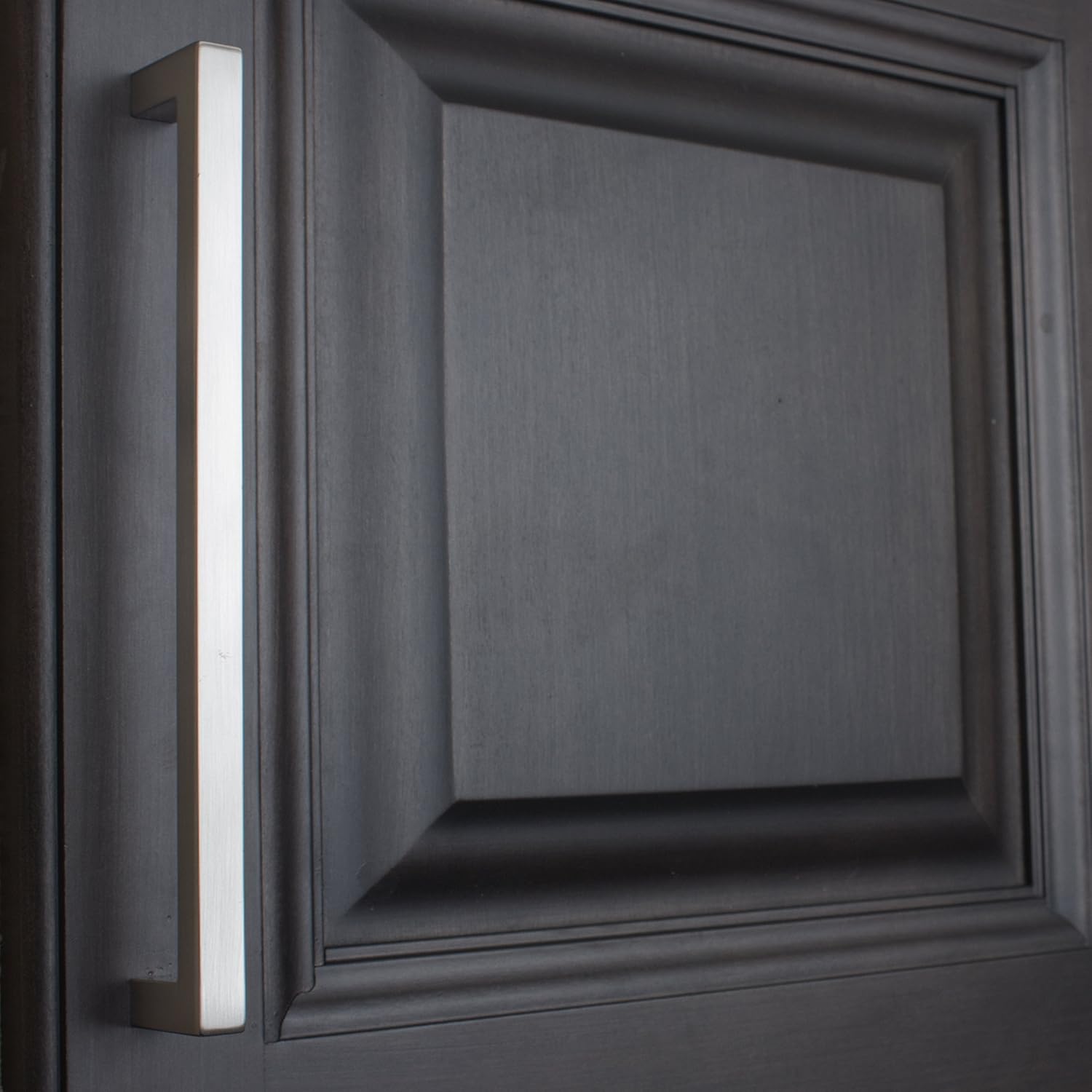 GlideRite Hardware 7.5625 inch CC 21683-192-SN-10 Solid Square Slim Cabinet Bar Pulls, 10 Pack, 7.5625", Satin Nickel Finish