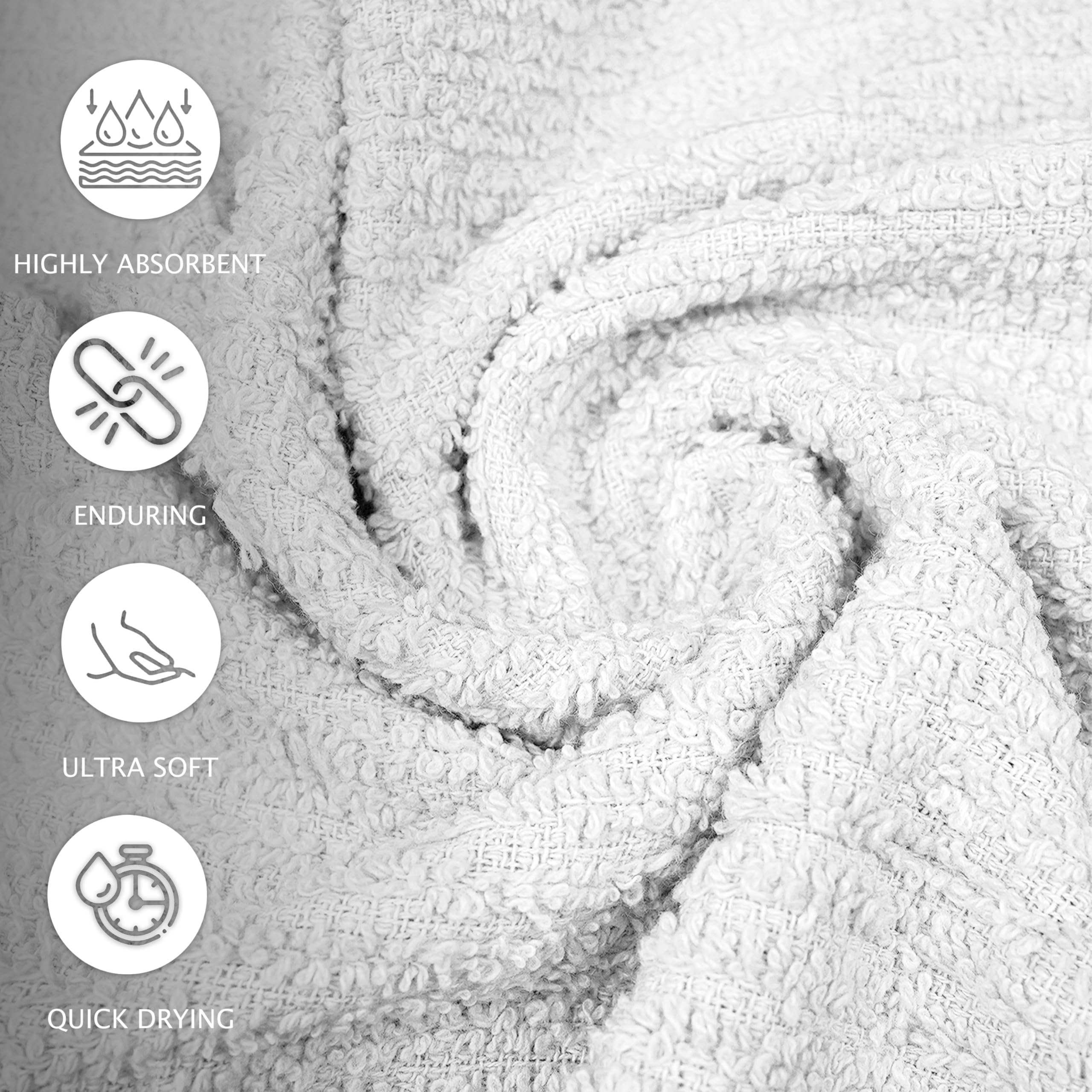 ZUPERIA Toallas de cocina para trapeador de bar, paquete de 12 toallas de trapeador de bar (16 x 19 pulgadas), toallas de cocina 100% algodón, paños de cocina y paños de cocina súper absorbentes,