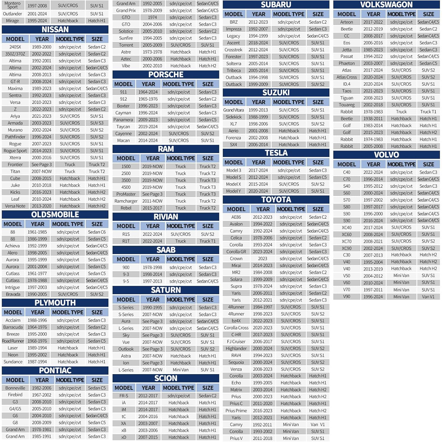 Waterproof Car Cover for Automobiles All Weather – Outdoor Full Exterior Covers for Snow Hail Ice Protector – Universal Cars Tarps for Toyota BMW Ford Honda Chevy - Auto Covers Fits Sedans 195"-205"