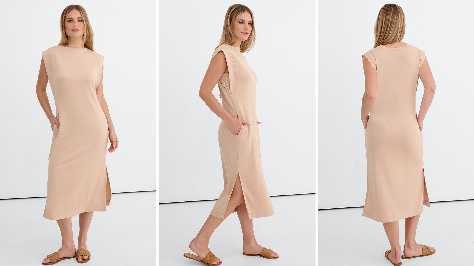 midi no ironwash and wear summer sleeveless dresses ANRABESS Womens Casual Dress Crewneck Loose Split Wrinkle-Free Beach Travel Vacation Long Sundress Small at Amazon Women's Clothing store Lay flat to dry Shirt Cuff Monogram - Trouser Waist Size:26 NSB Dress Email