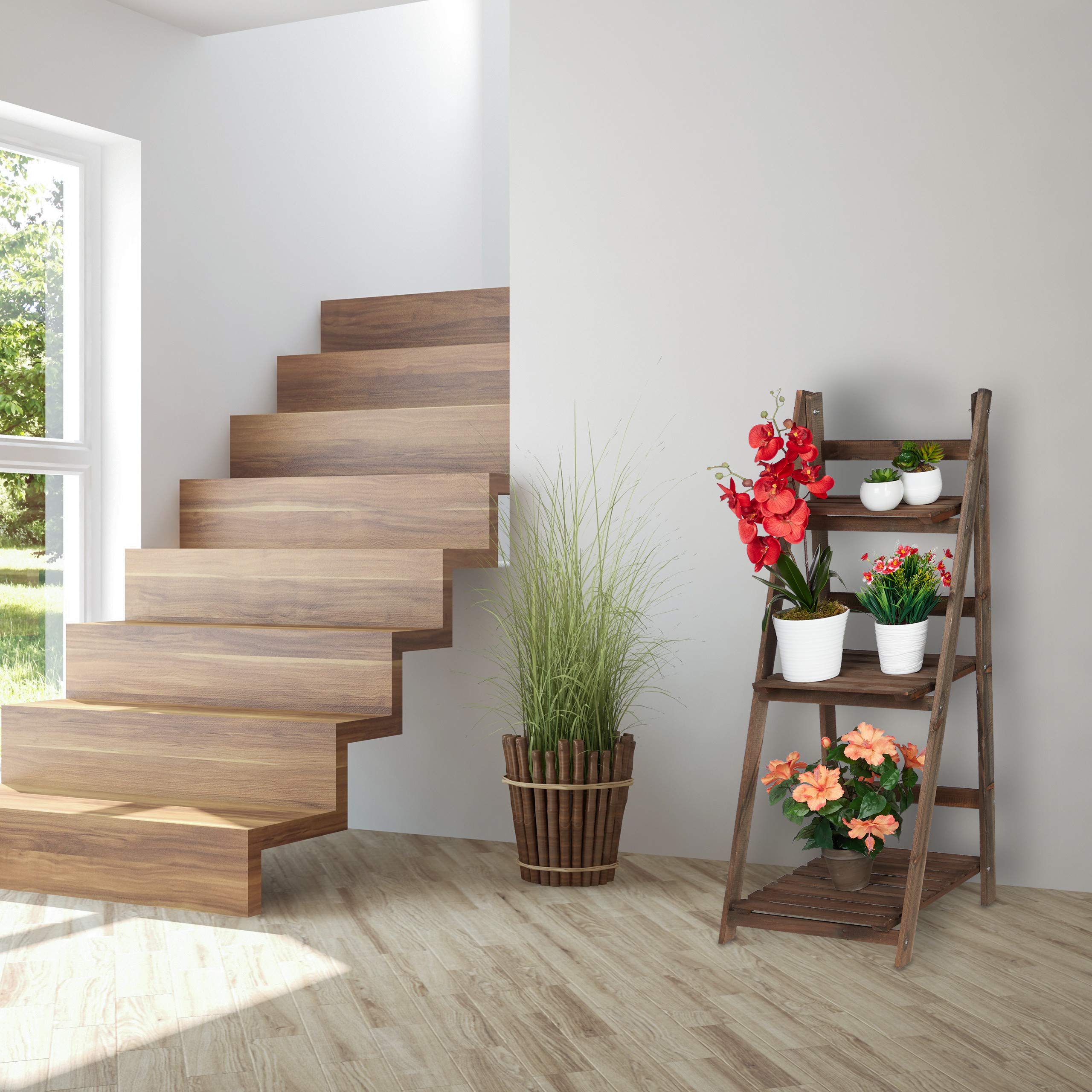 relaxdays Fioriera per Piante, Legno, 108,00 x 41,00 x 40,00cm