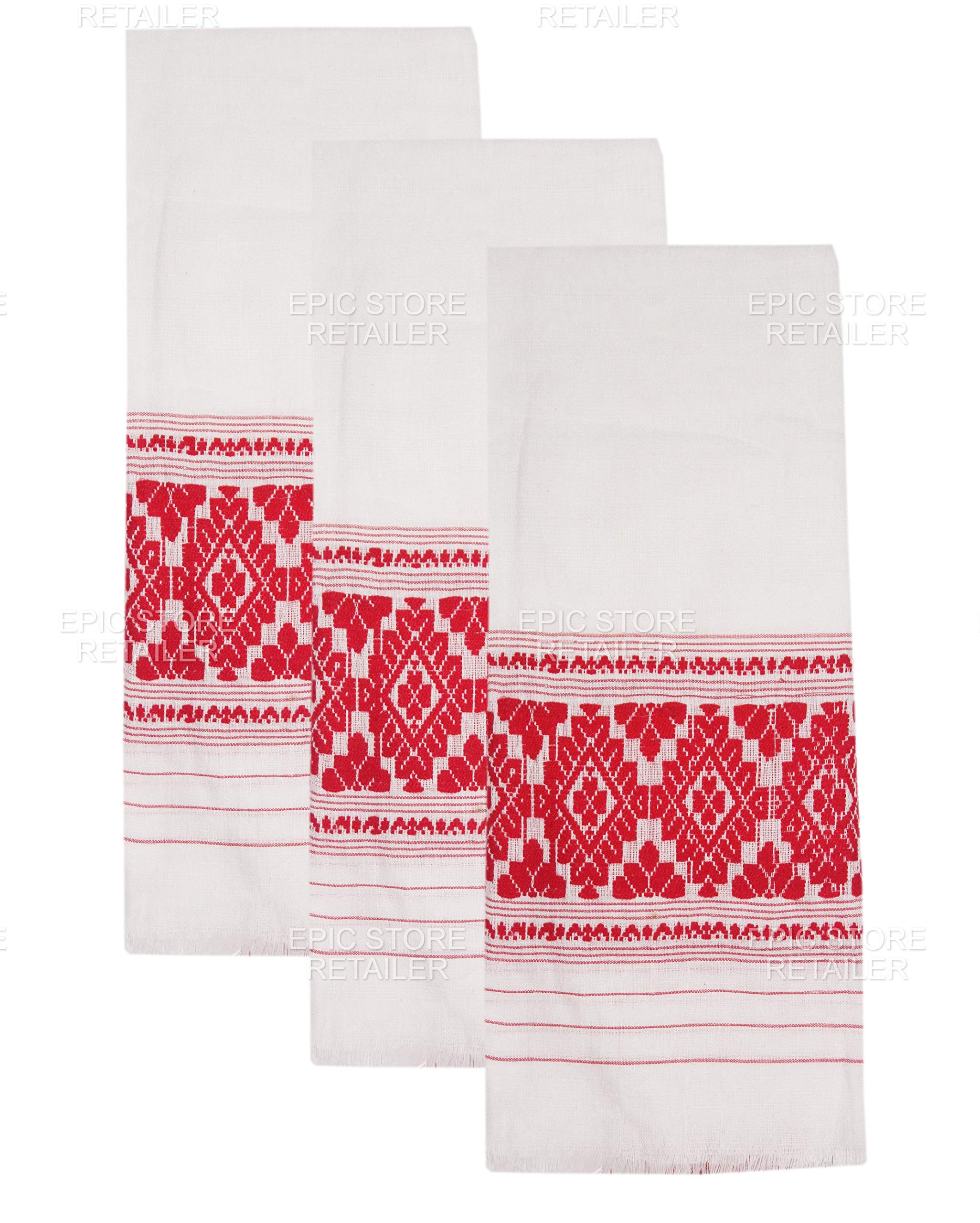 EPIC STORE RETAILER Women's Handloom Cotton Gamosa Saree