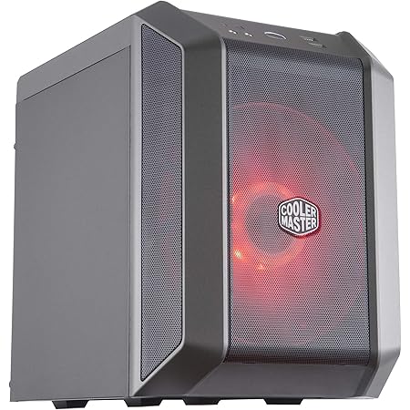 Cooler Master MasterCase H100 Mini-ITX PC Case with 200mm RGB Fan, Fine Mesh Front Panel, Built-in Handle & RGB Lighting Control