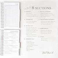 Vista 3 de Wedding Planner & Organizer - Real Gold Foil- Diary Engagement Gift Book & Calendar