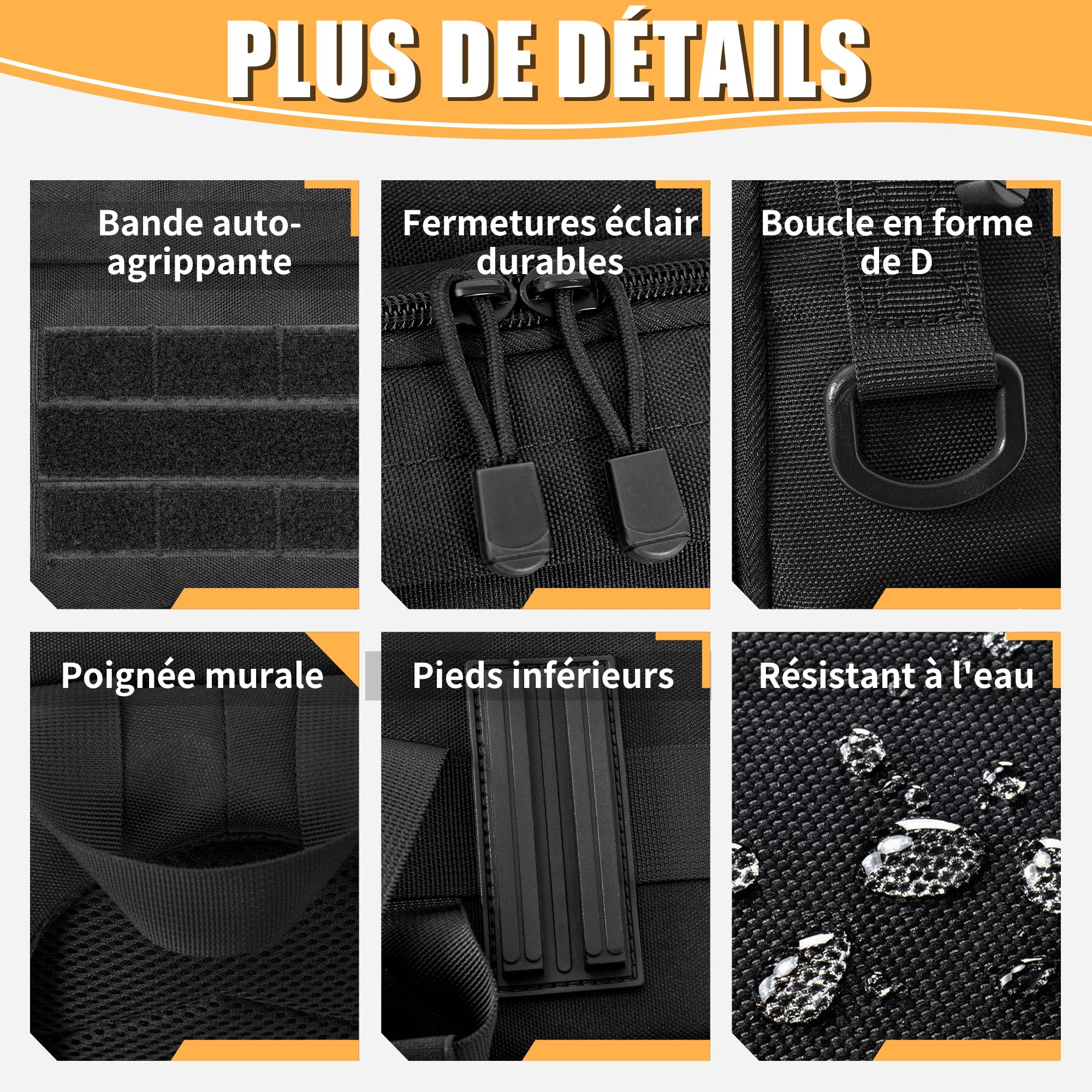OUUTMEE Sac à Dos pour Appareil Photo avec Compartiment pour Ordinateur Portable, Sac Étanche pour Appareil Photo pour DSLR/SLR Compatible avec Canon, Nikon, Insert Rembourré Amovible