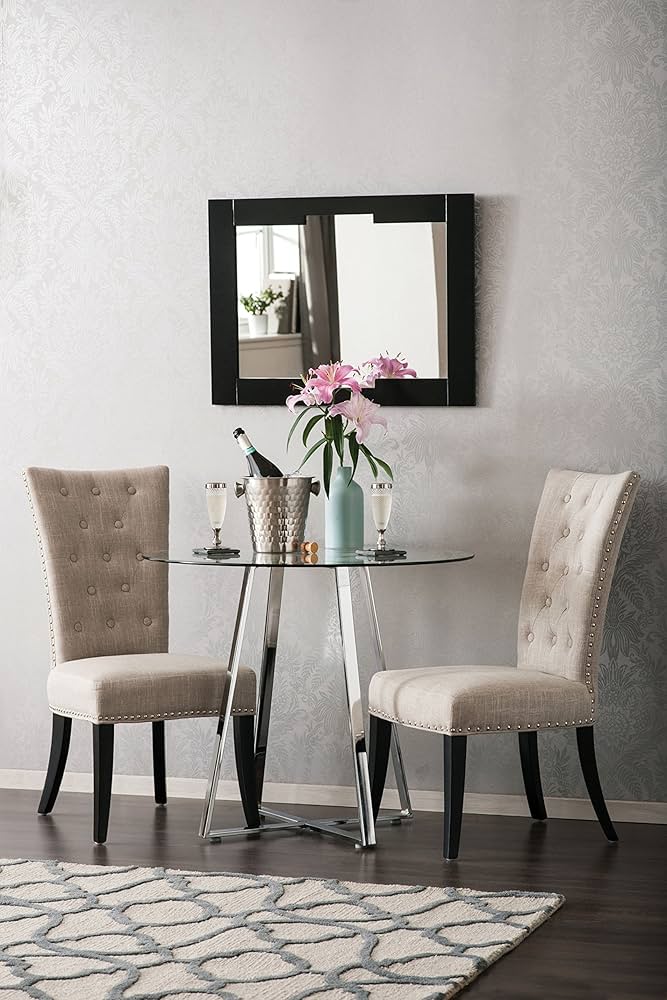 Premier Housewares Cassini Gold Finish Iron LED Table Mirror