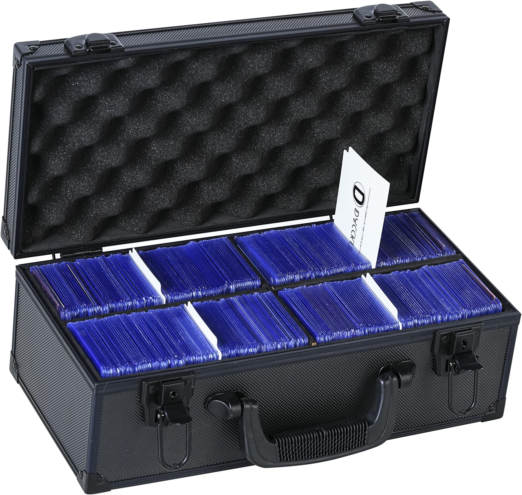 D DACCKIT Toploader Storage Box - Hard Case for 3" x 4" Rigid Card Holders for Trading Cards & Sports Cards (Holds 400+ Toploaders)