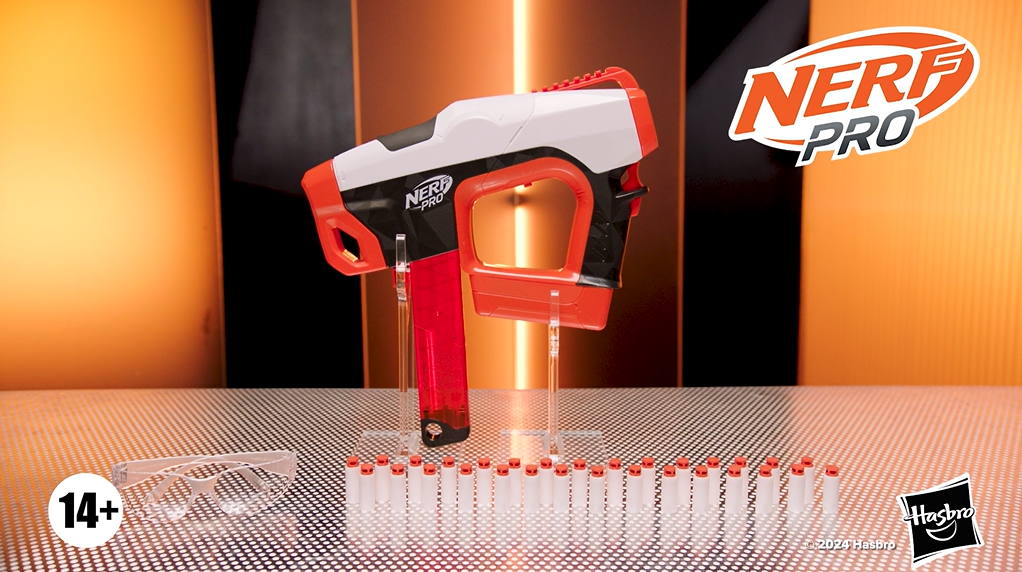 Amazon.com: Nerf Pro Sender Half-Length Semi Automatic Dart