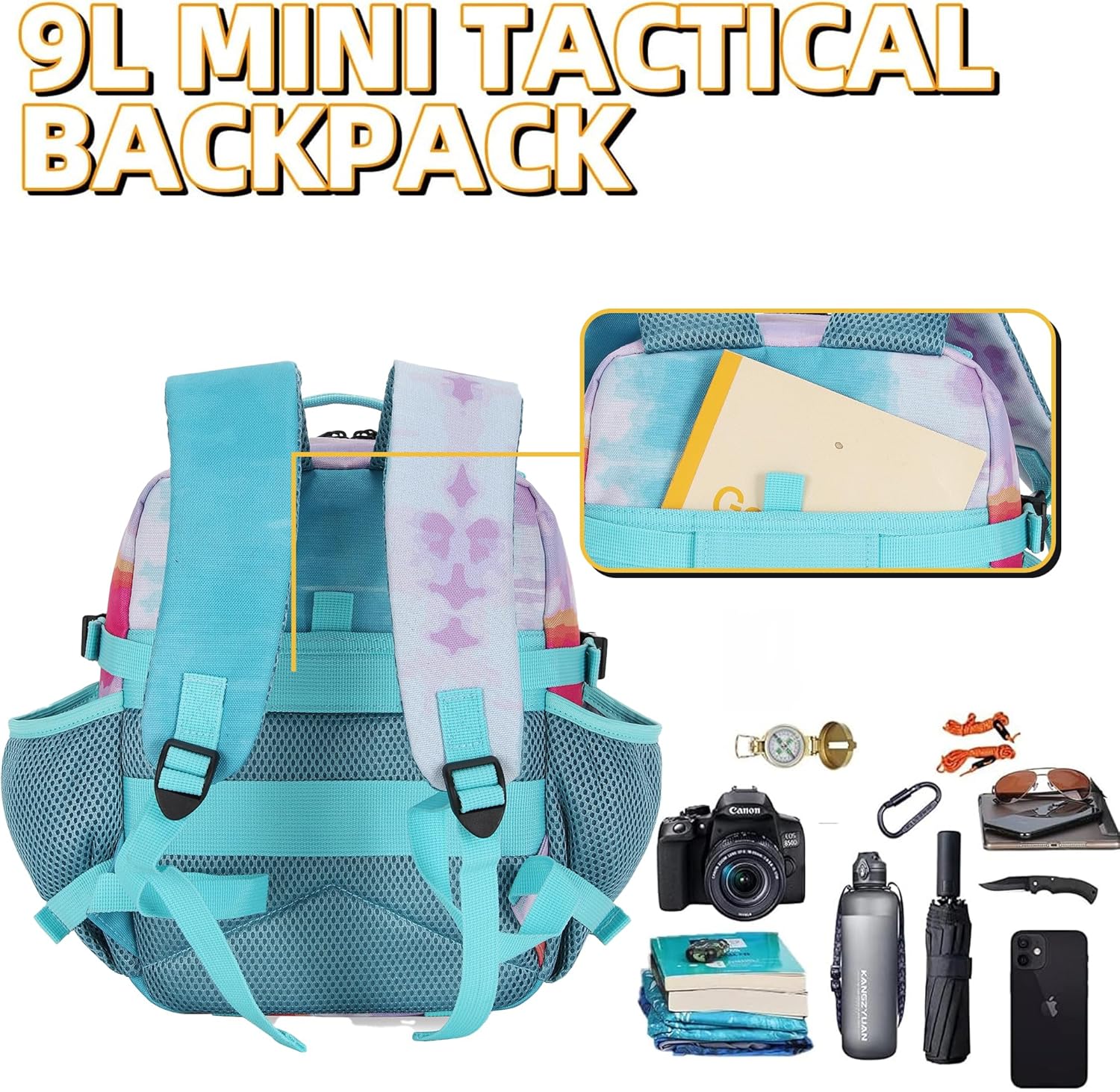 9L Mini Tactical Backpack for Men and Women Tactical Backpack Small for Hiking Small Tactical Bag Fitness Pack - Image 6