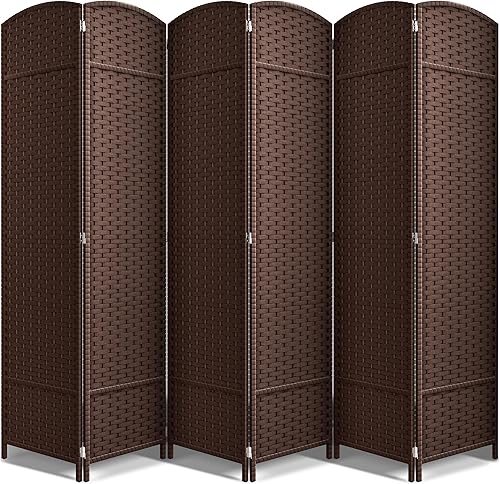 Miniatura 18 de Sorbus Divisor de habitación de 8 paneles de 6 pies de alto - Pantalla de privacidad, paneles extra anchos con doble bisagra, diseño de malla tejido