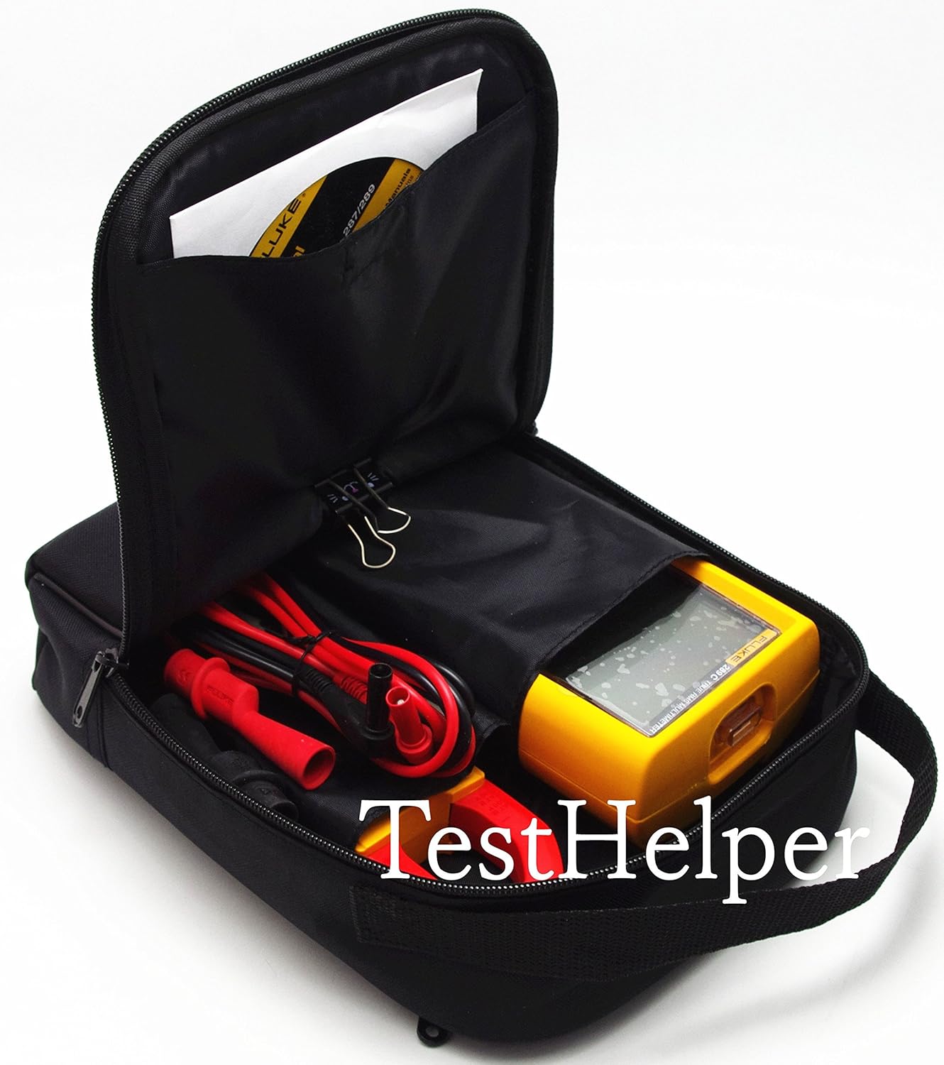 KCH20 Big Size Soft Carrying Case Use For Handheld Multimeter,Phase Indicator,Thermometer, Calibrator,Clamp meter,Network,Process Meter, Combo Kit