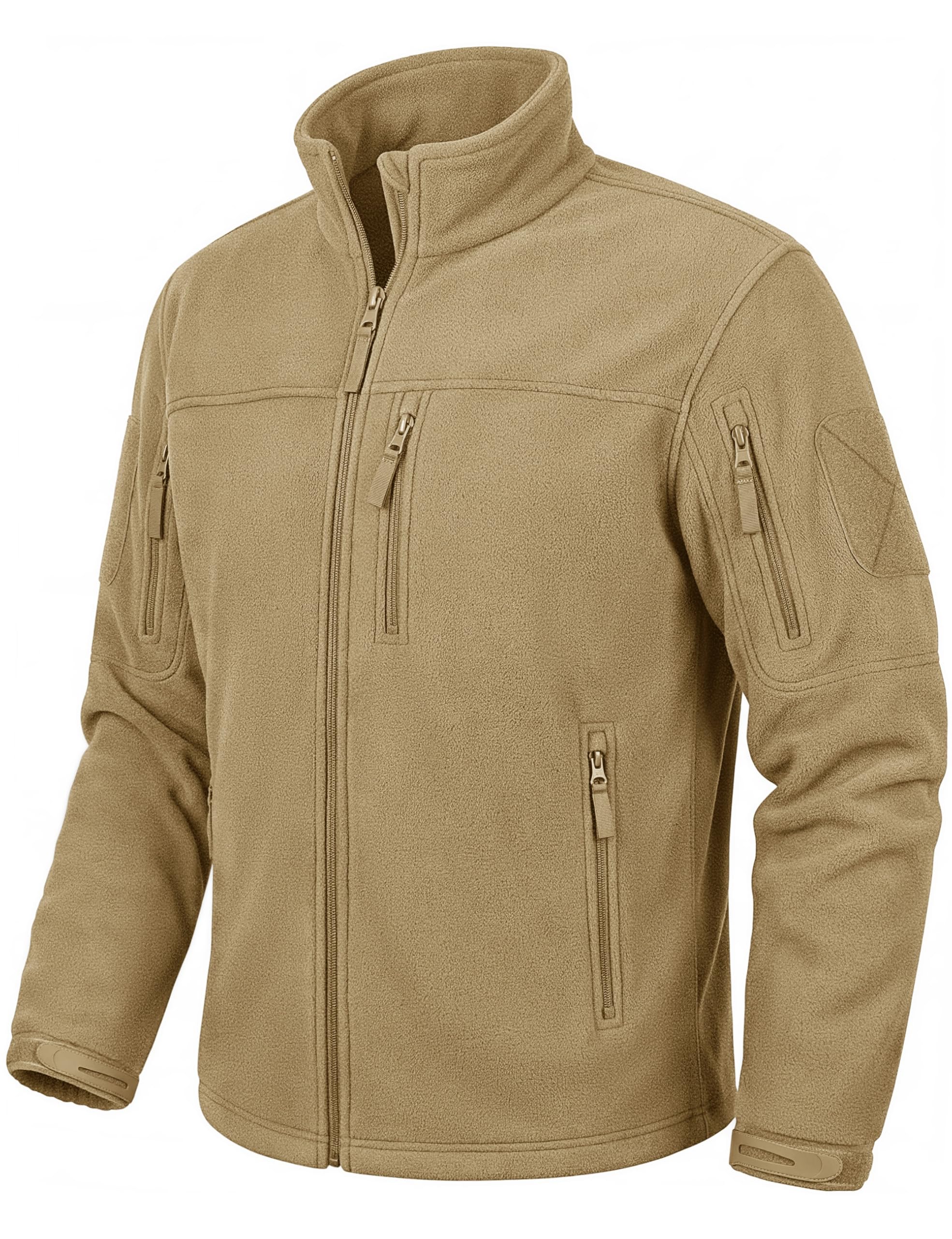 CRYSULLY Men's Fleece Jacket Winter Warm Tactical Work Coat for Men