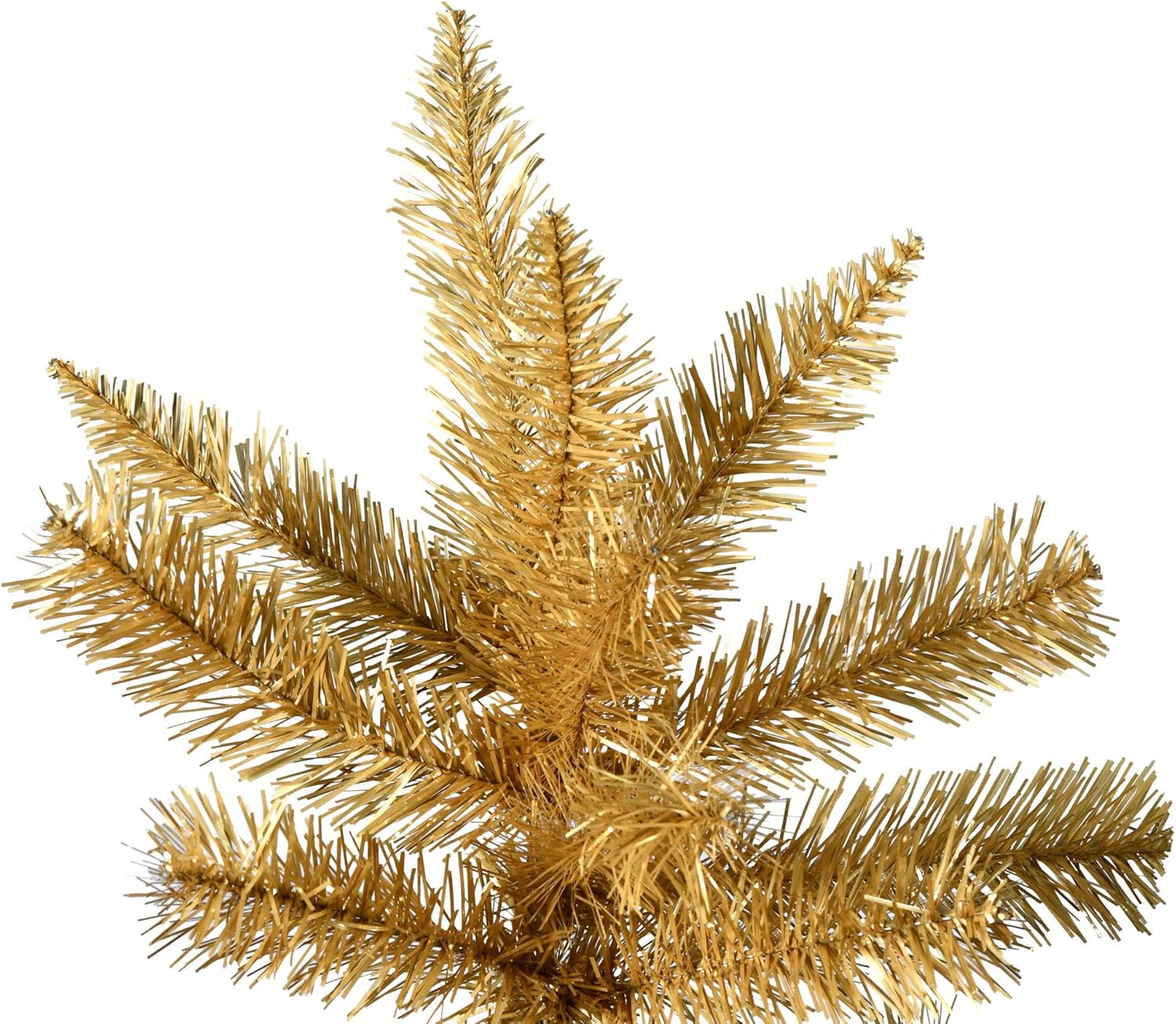 Vickerman 3.5' Gold Fir Artificial Christmas Pencil Tree, Unlit - Faux Fir Christmas Tree - Seasonal Indoor Home Decor