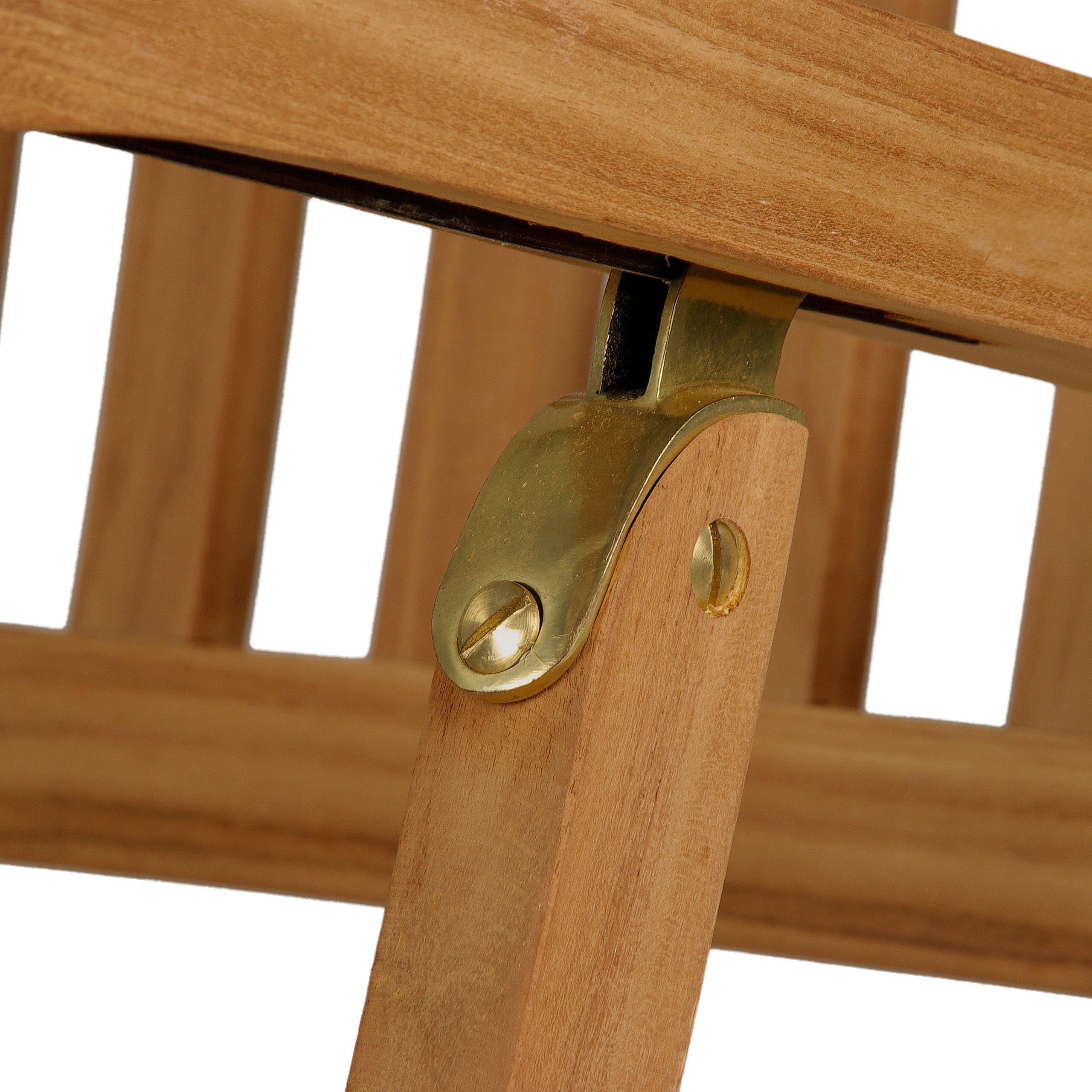 Divero Liegestuhl Florentine Steamer Chair aus Teakholz, behandelt - Farbe: Braun